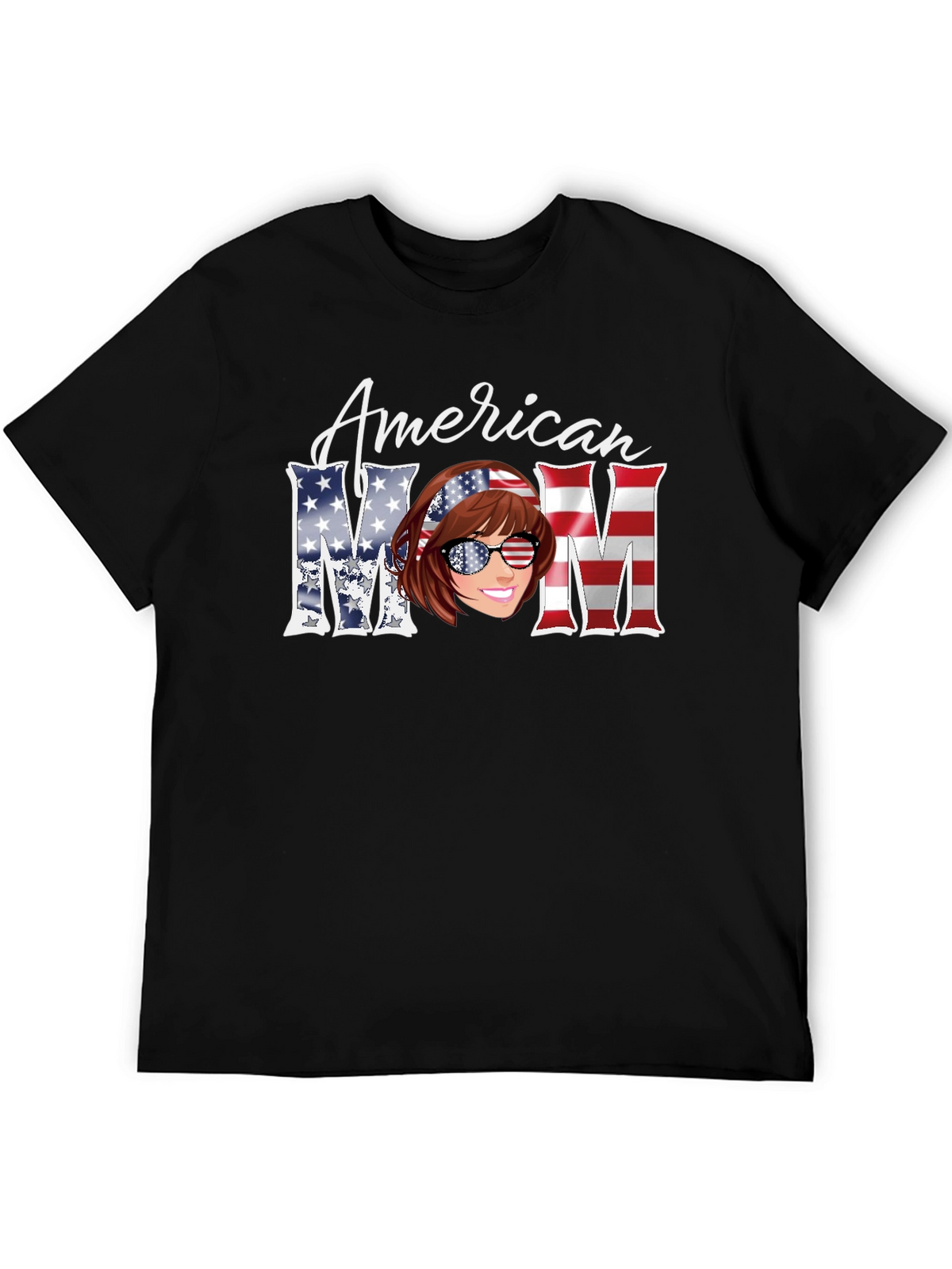 American Mom T-Shirt - Patriotic Design