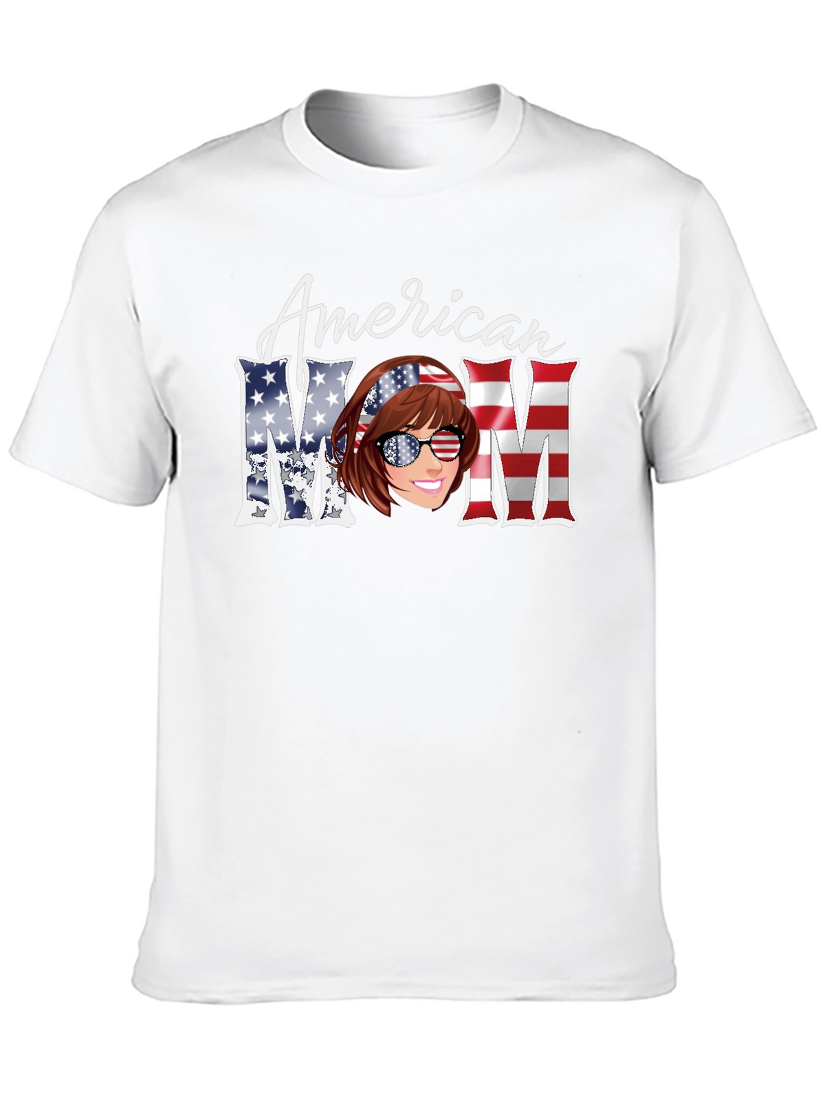 American Mom T-Shirt - Patriotic Design