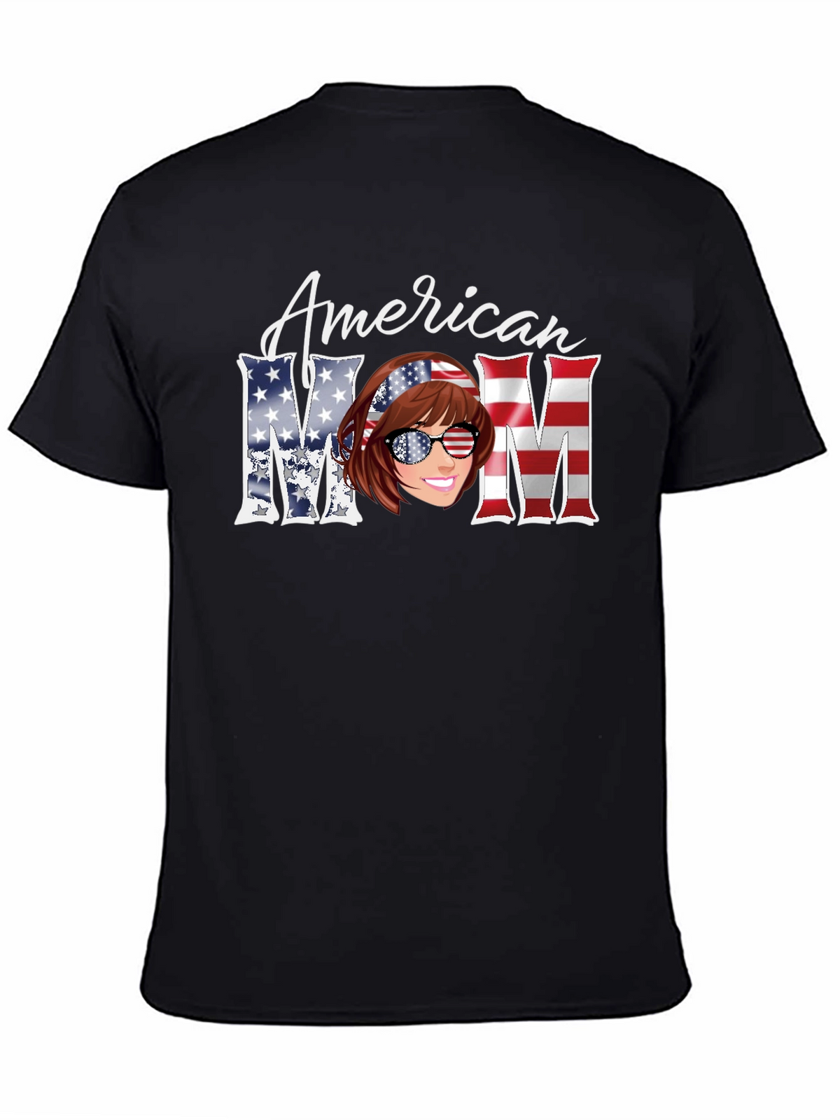 American Mom T-Shirt - Patriotic Design