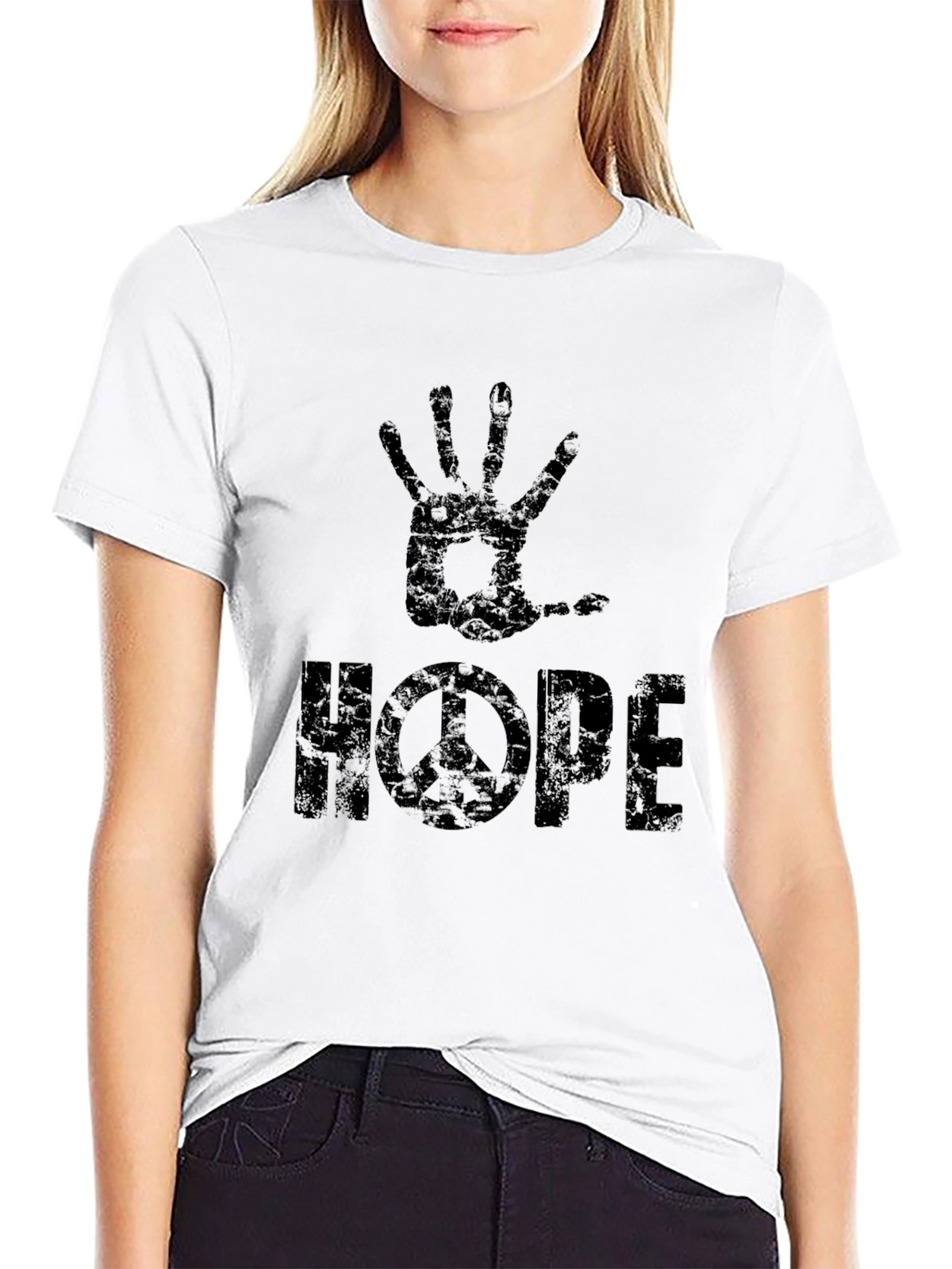 HOPE Peace Symbol Graphic T-Shirt