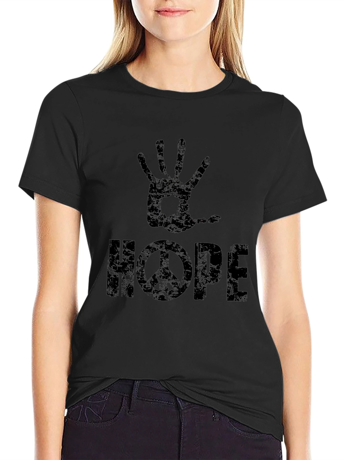 HOPE Peace Symbol Graphic T-Shirt