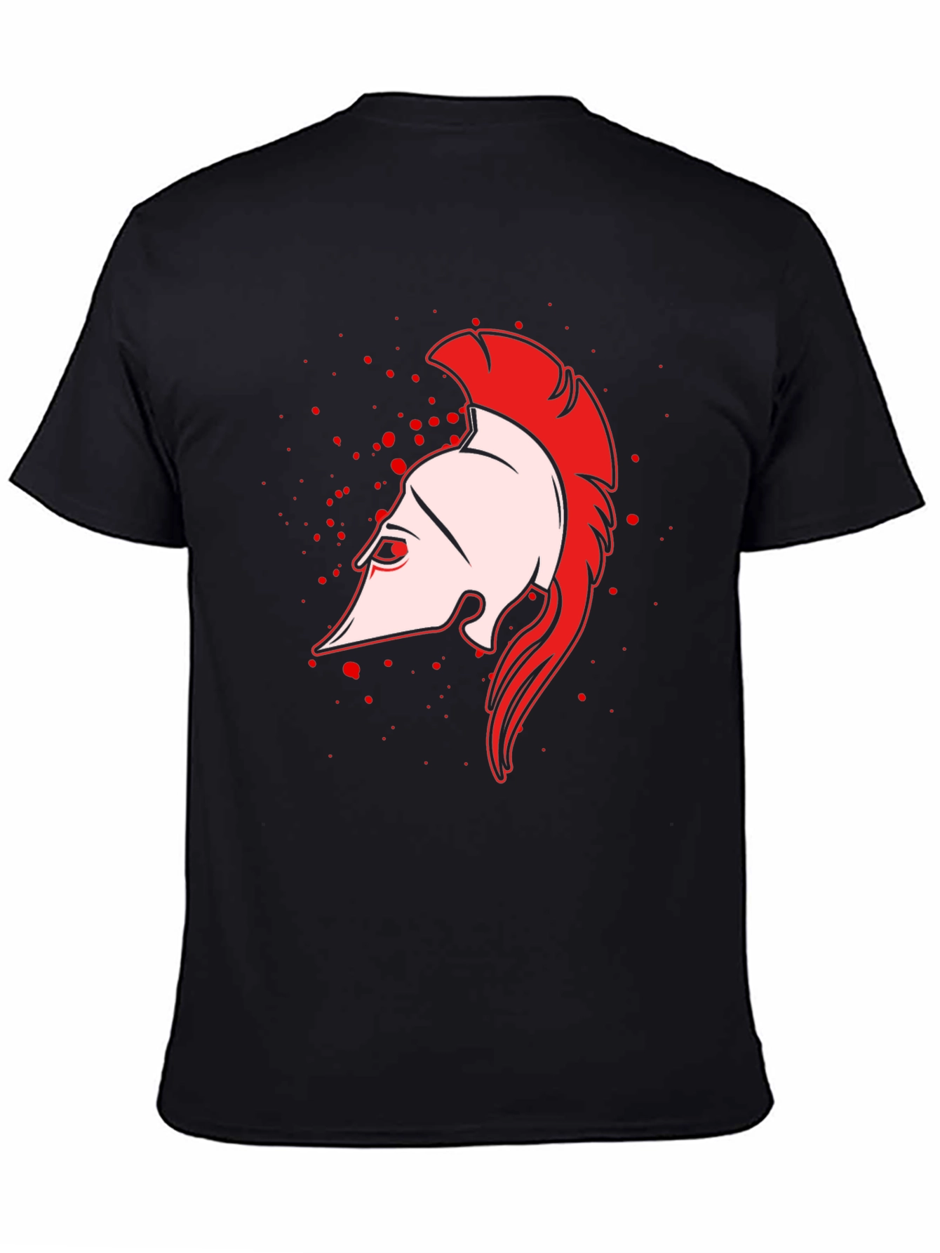 Spartan Helmet Graphic Black T-Shirt