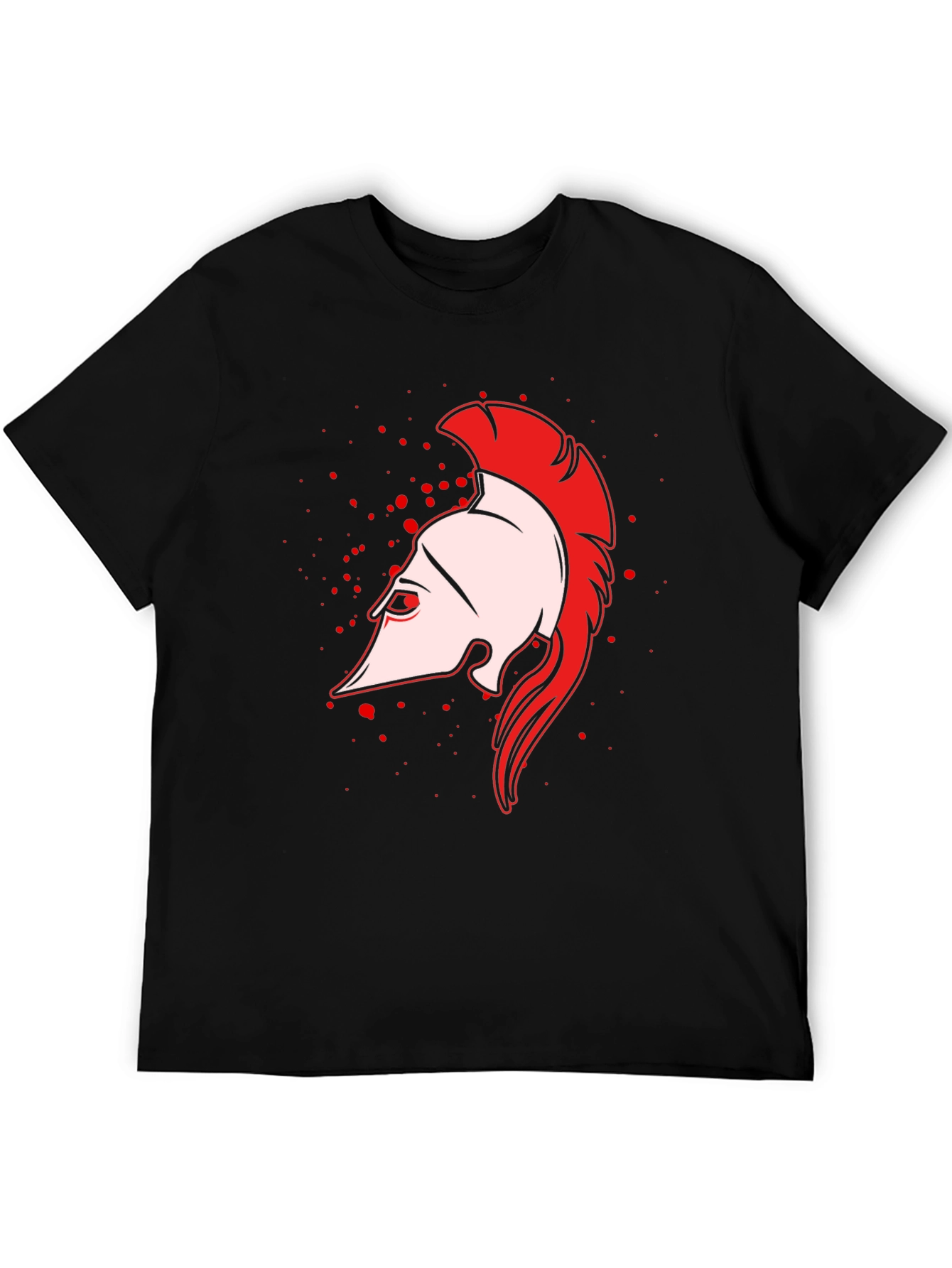 Spartan Helmet Graphic Black T-Shirt
