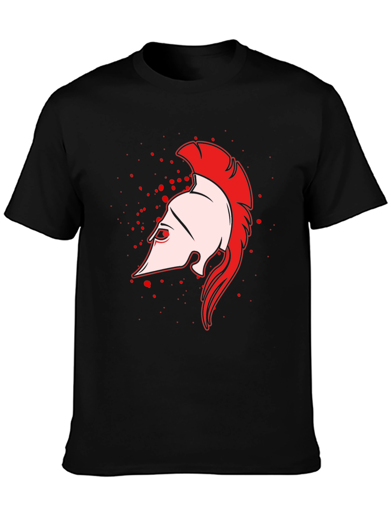 Spartan Helmet Graphic Black T-Shirt