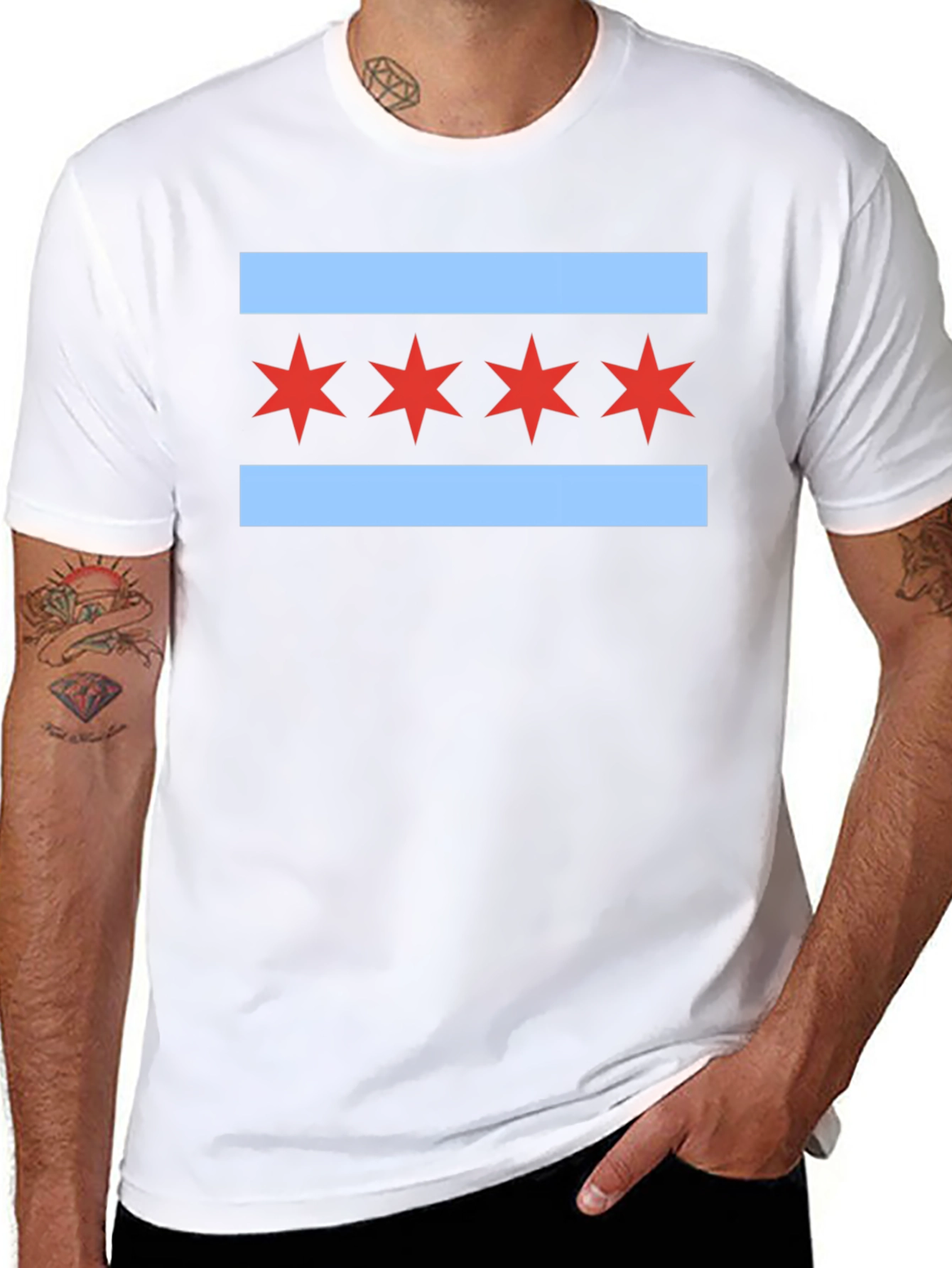 Chicago Flag Graphic Tee - City Pride T-Shirt