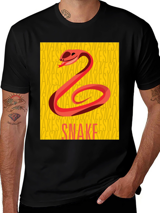 Snake Graphic Tee - Stylish Cotton Comfort