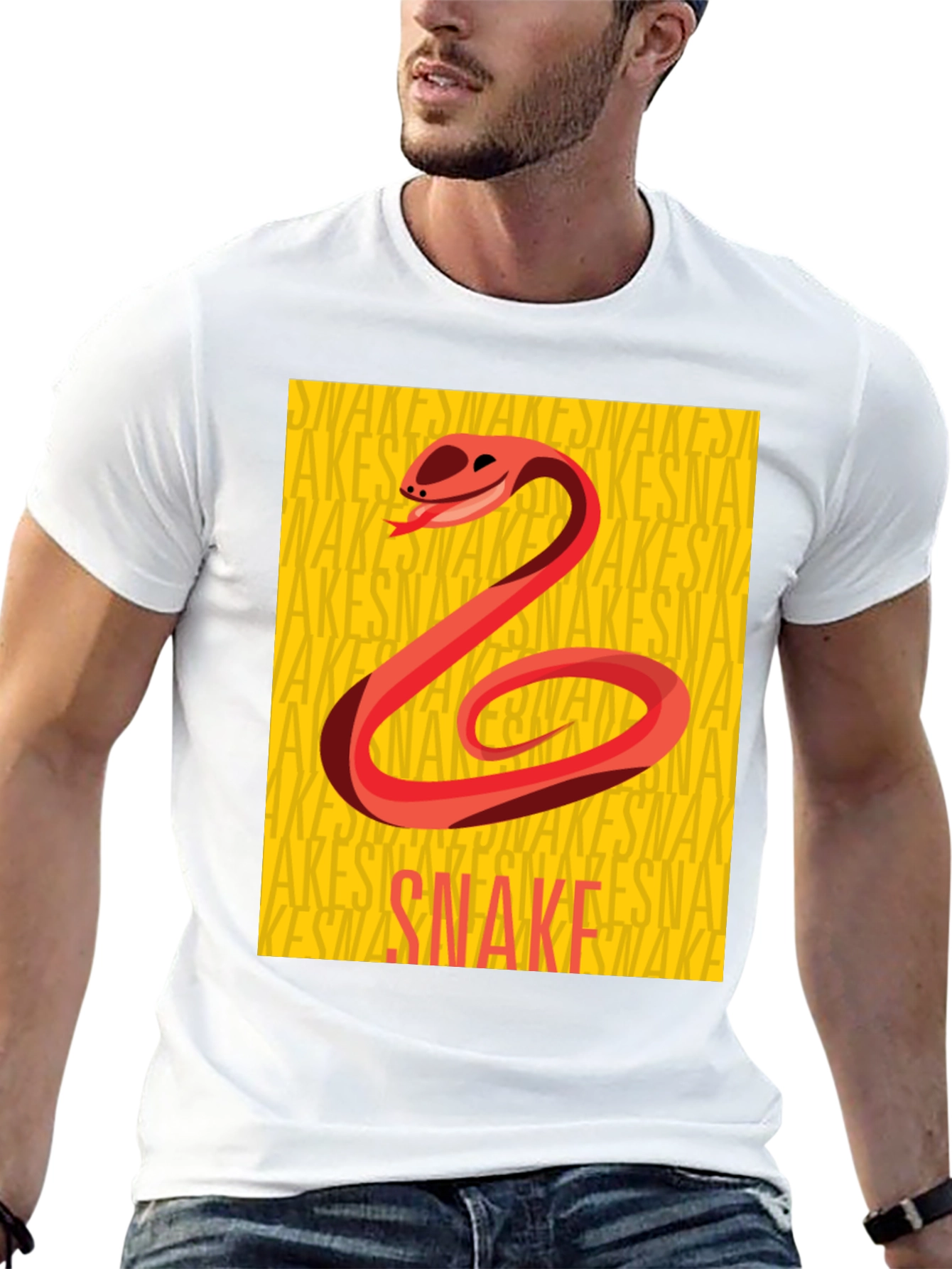 Snake Graphic Tee - Stylish Cotton Comfort
