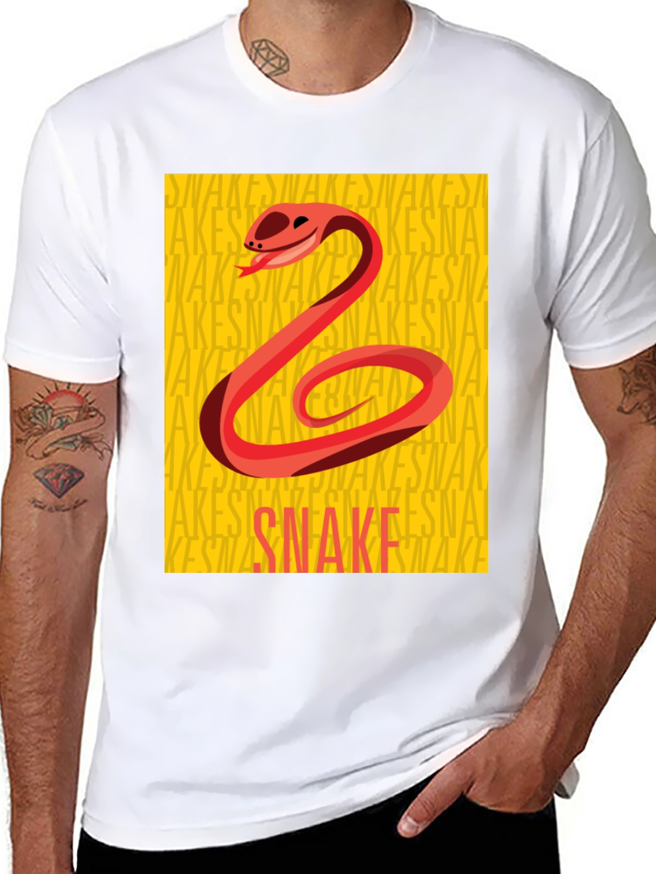 Snake Graphic Tee - Stylish Cotton Comfort