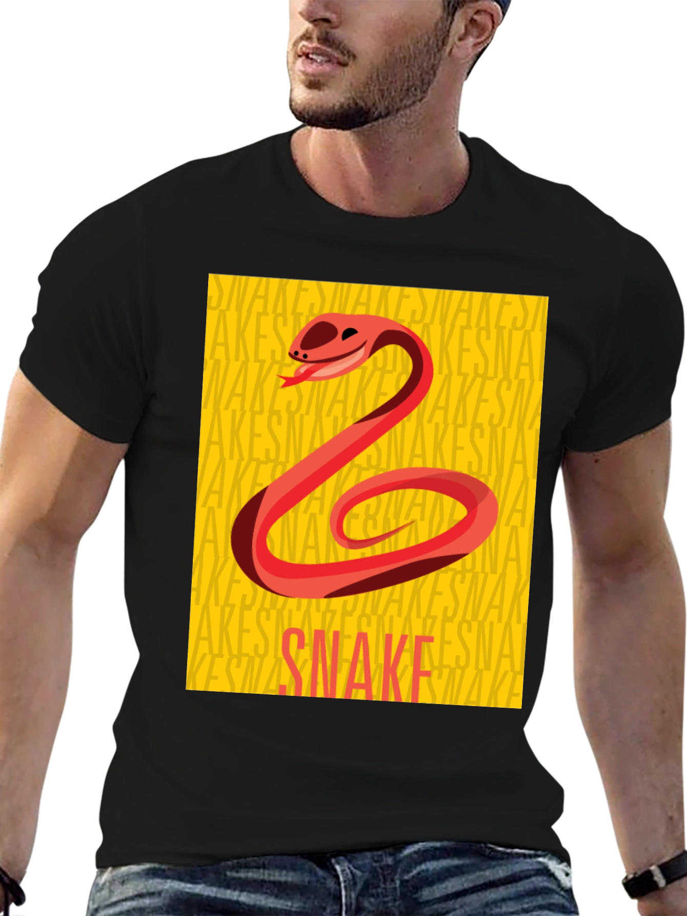 Snake Graphic Tee - Stylish Cotton Comfort
