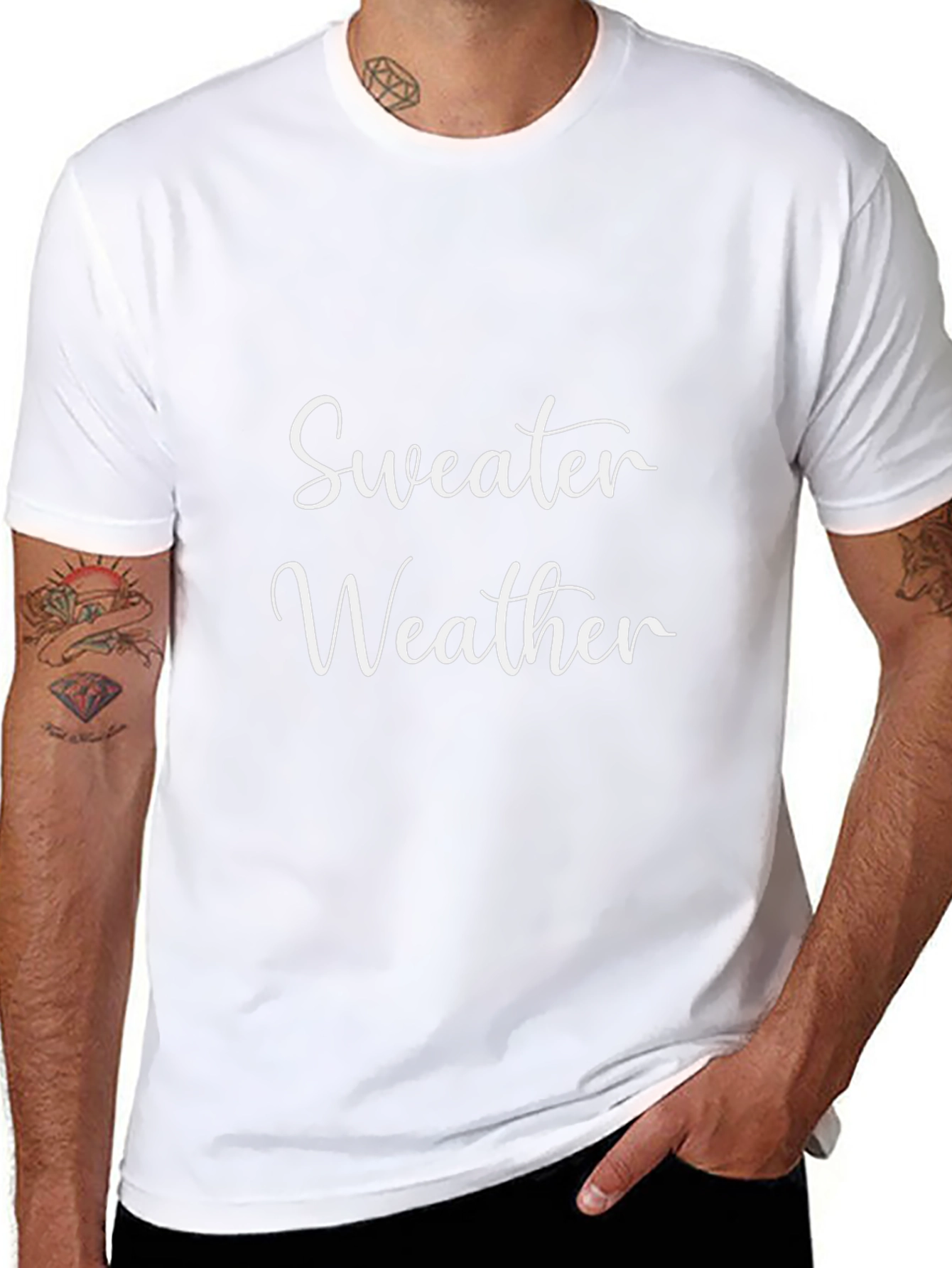 Sweater Weather Graphic Tee - Black