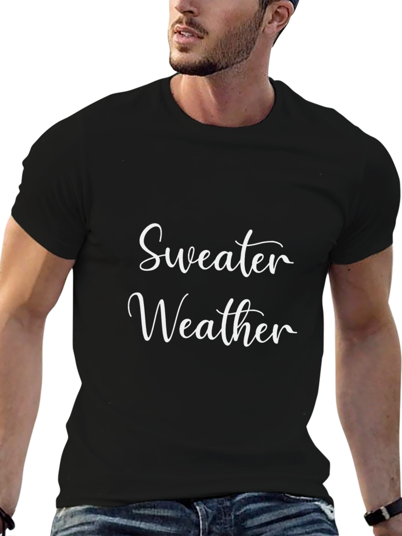 Sweater Weather Graphic Tee - Black