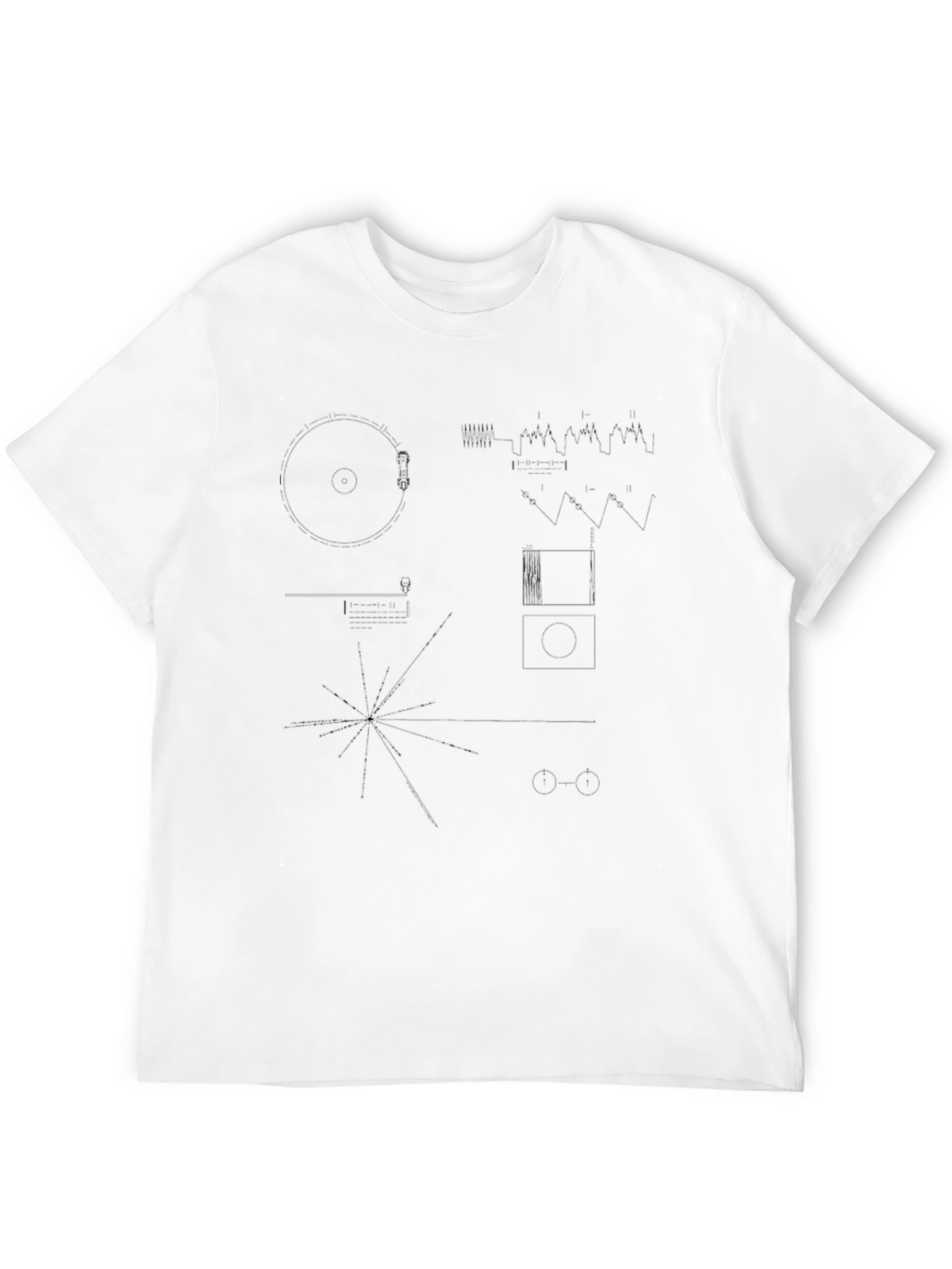 Voyager Plaque Graphic T-Shirt - Black