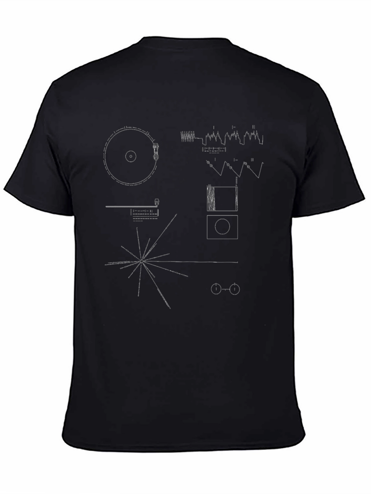 Voyager Plaque Graphic T-Shirt - Black