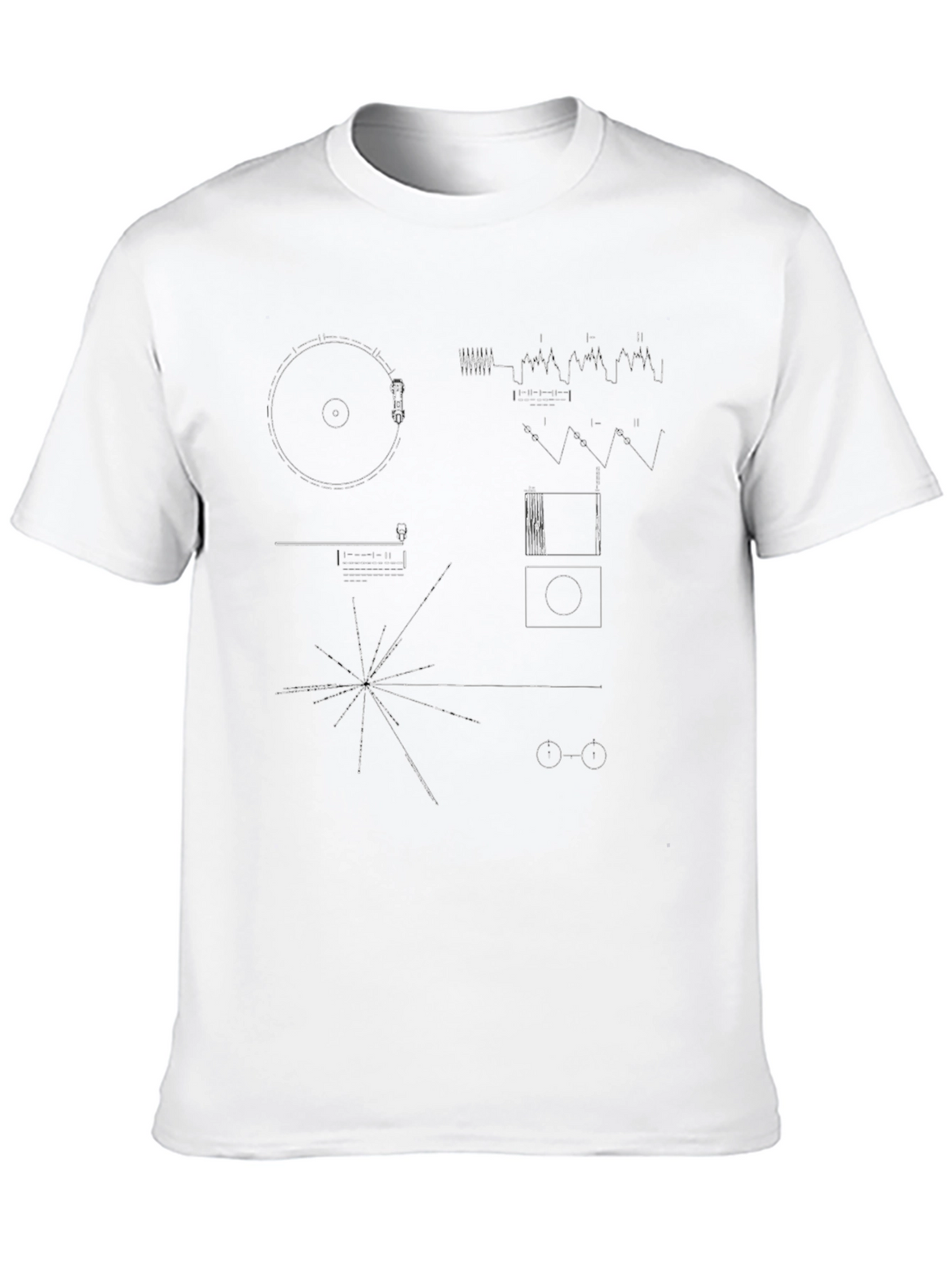 Voyager Plaque Graphic T-Shirt - Black