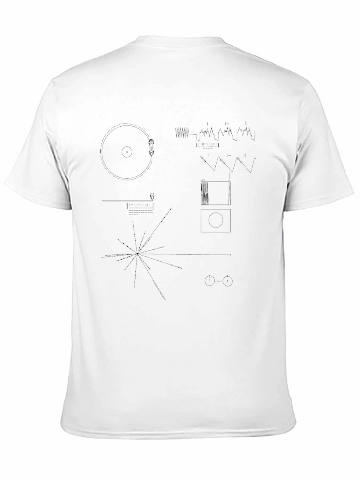 Voyager Plaque Graphic T-Shirt - Black