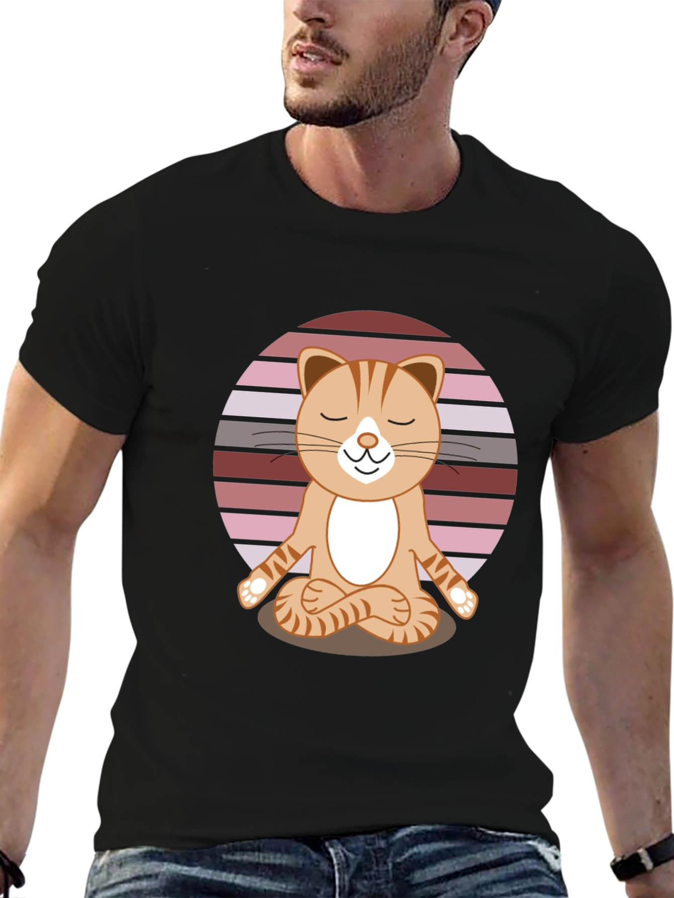 Yoga Cat T-Shirt - Meditating Feline Tee