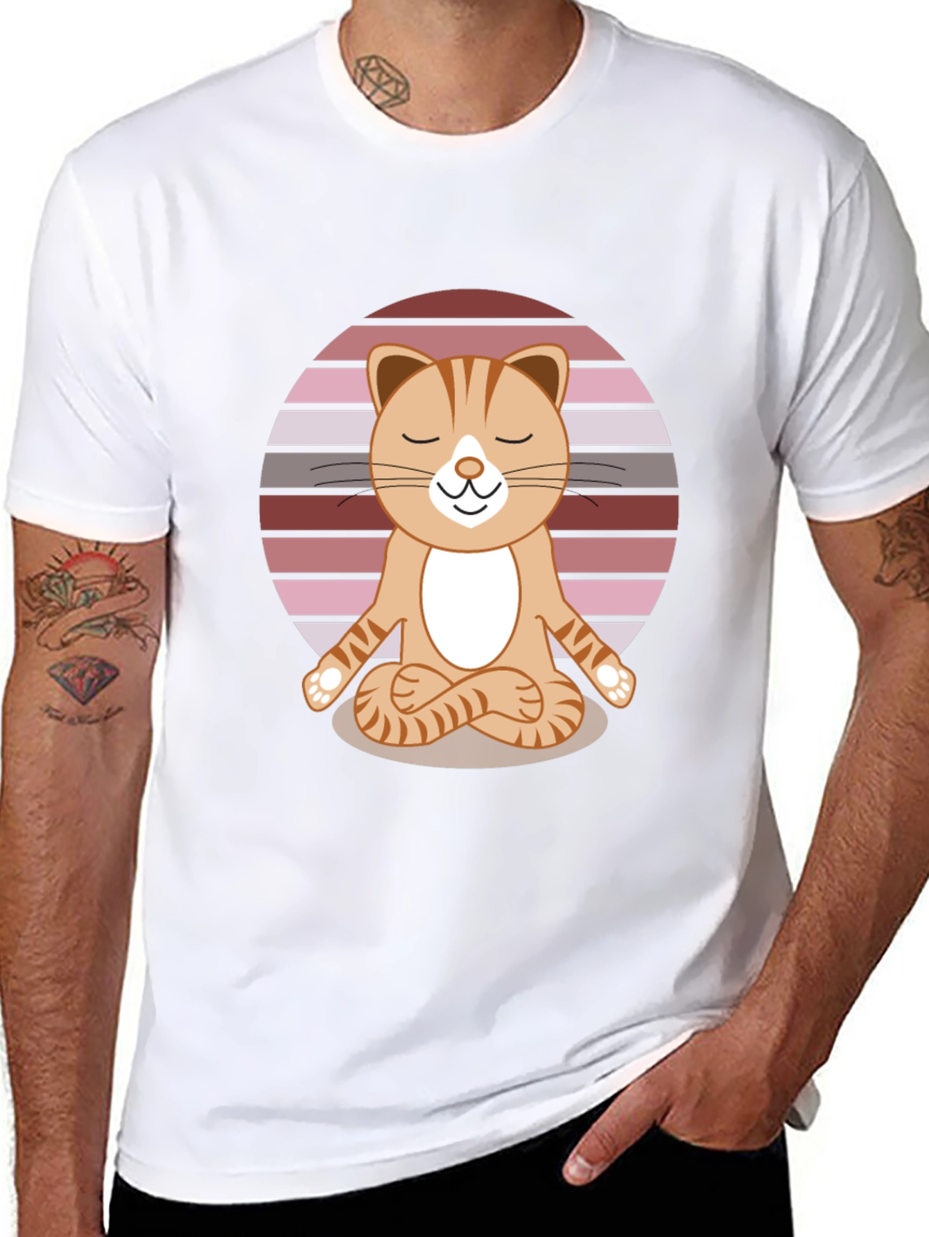 Yoga Cat T-Shirt - Meditating Feline Tee