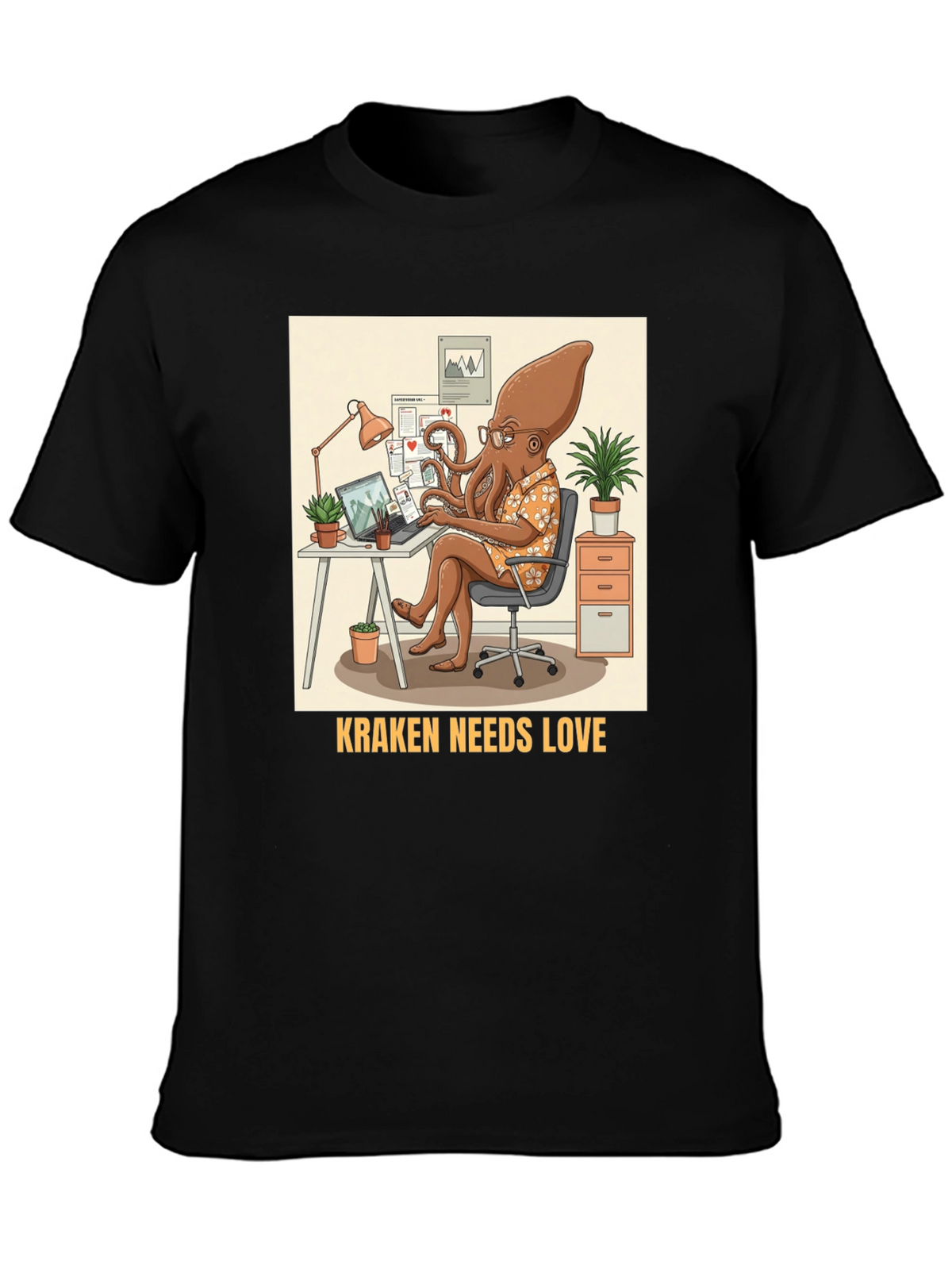 Kraken Needs Love T-Shirt - Office Edition