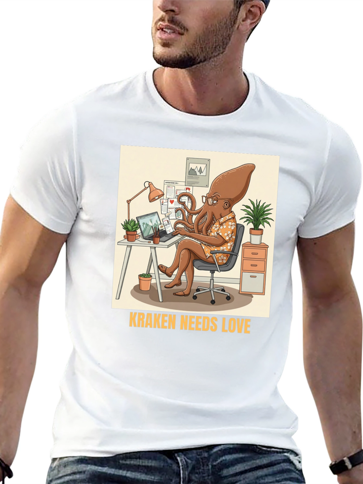 Kraken Needs Love T-Shirt - Office Edition