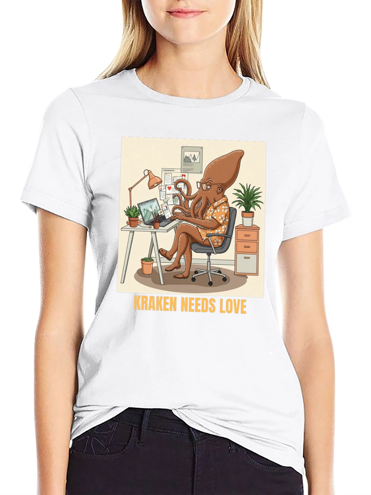 Kraken Needs Love T-Shirt - Office Edition