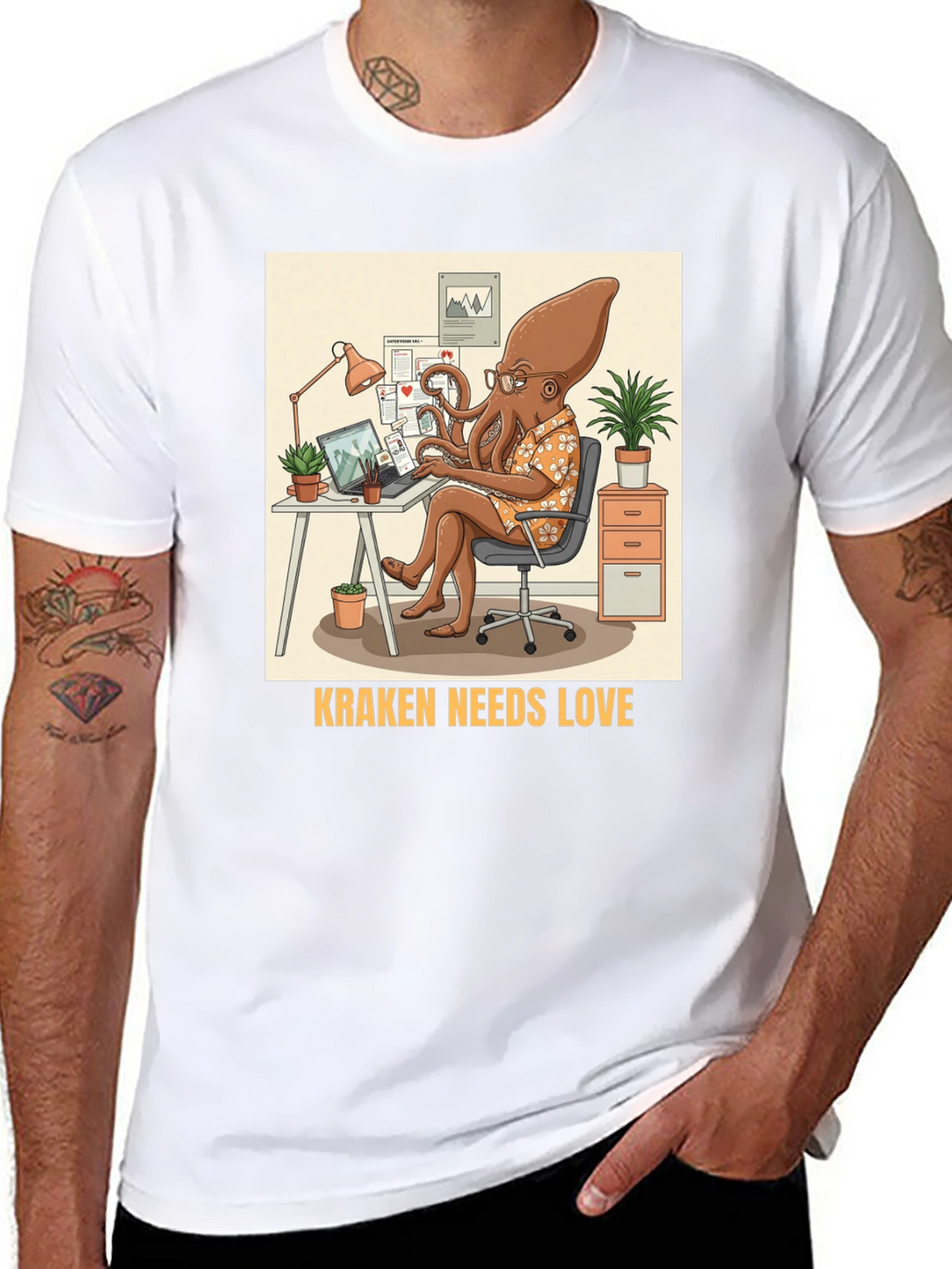 Kraken Needs Love T-Shirt - Office Edition
