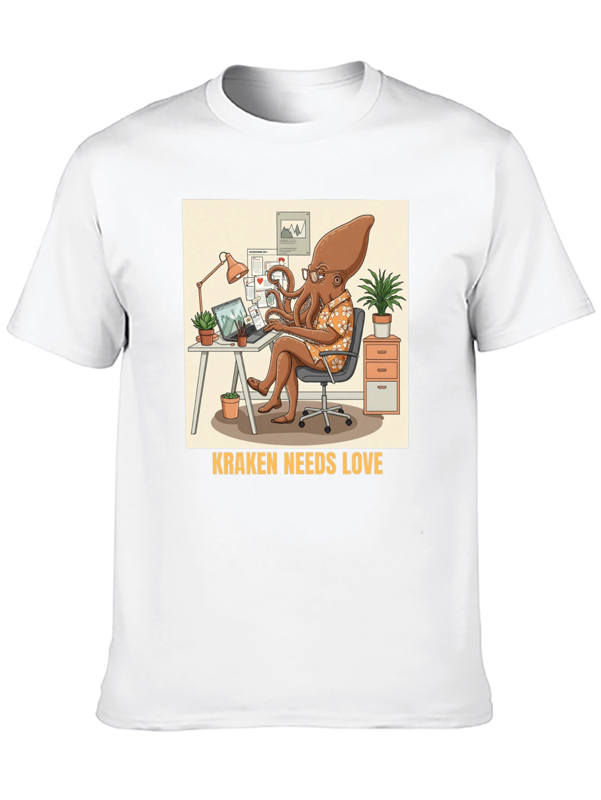 Kraken Needs Love T-Shirt - Office Edition