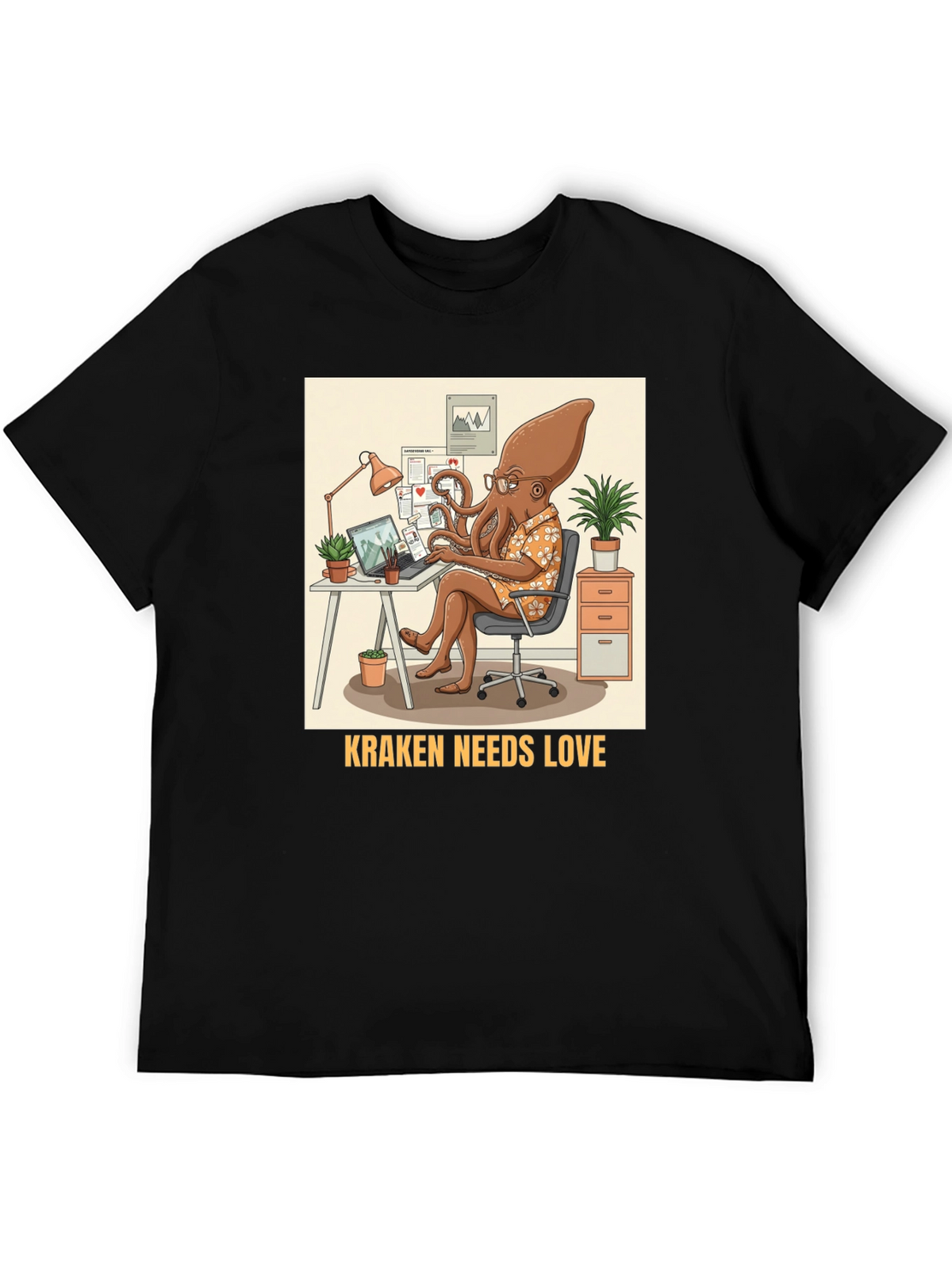 Kraken Needs Love T-Shirt - Office Edition