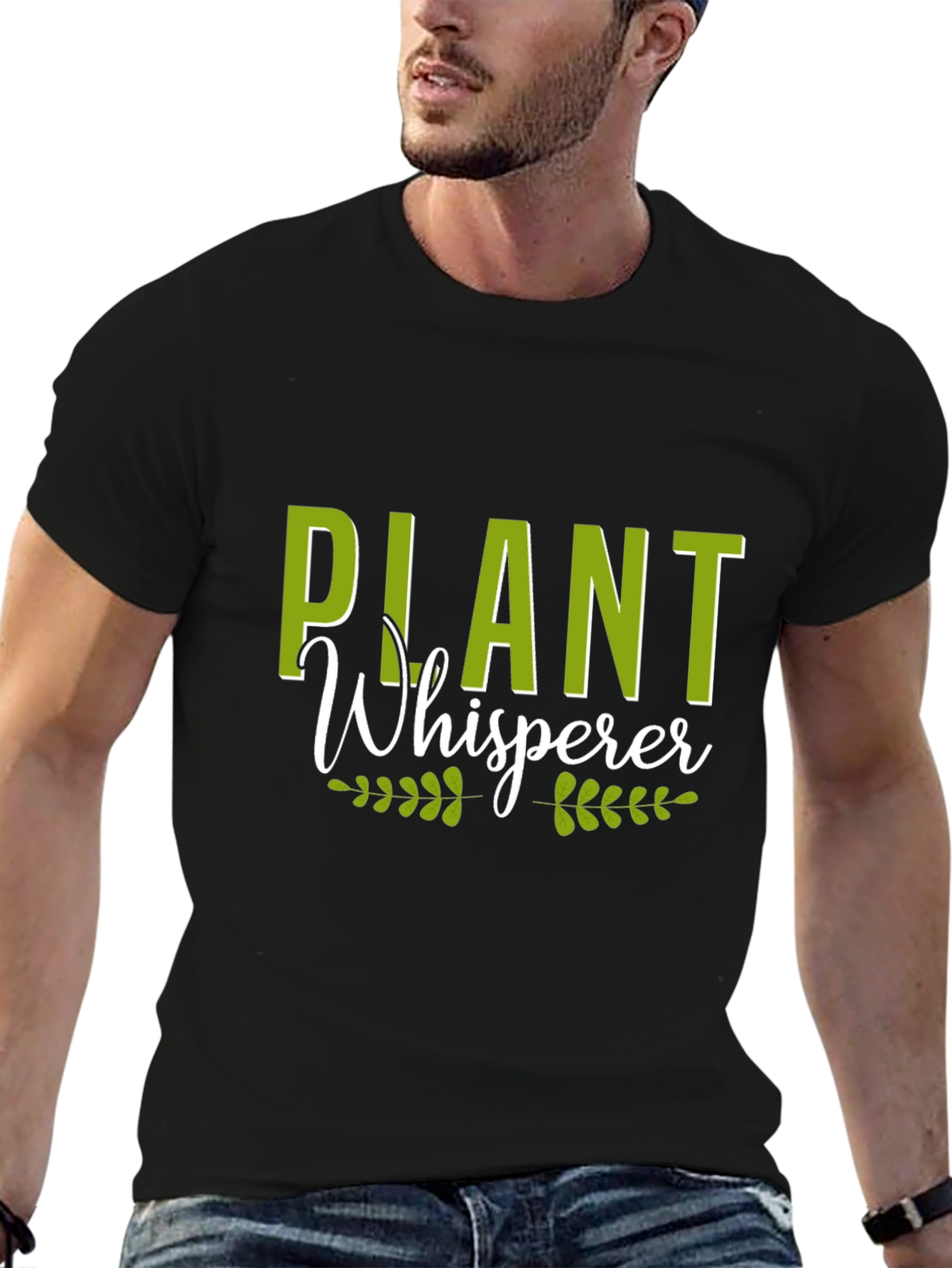 Plant Whisperer Graphic Tee - Black Cotton T-Shirt