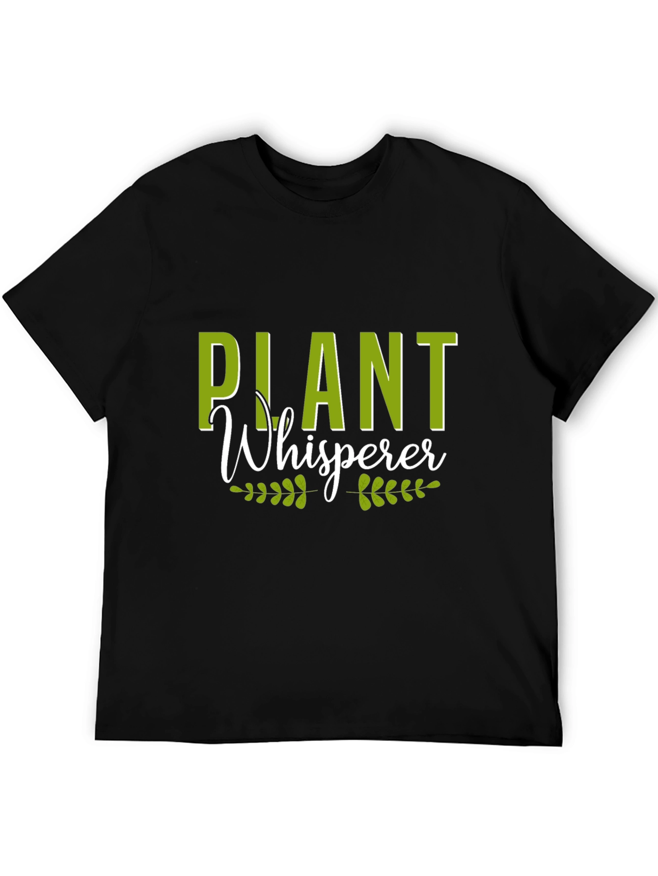 Plant Whisperer Graphic Tee - Black Cotton T-Shirt