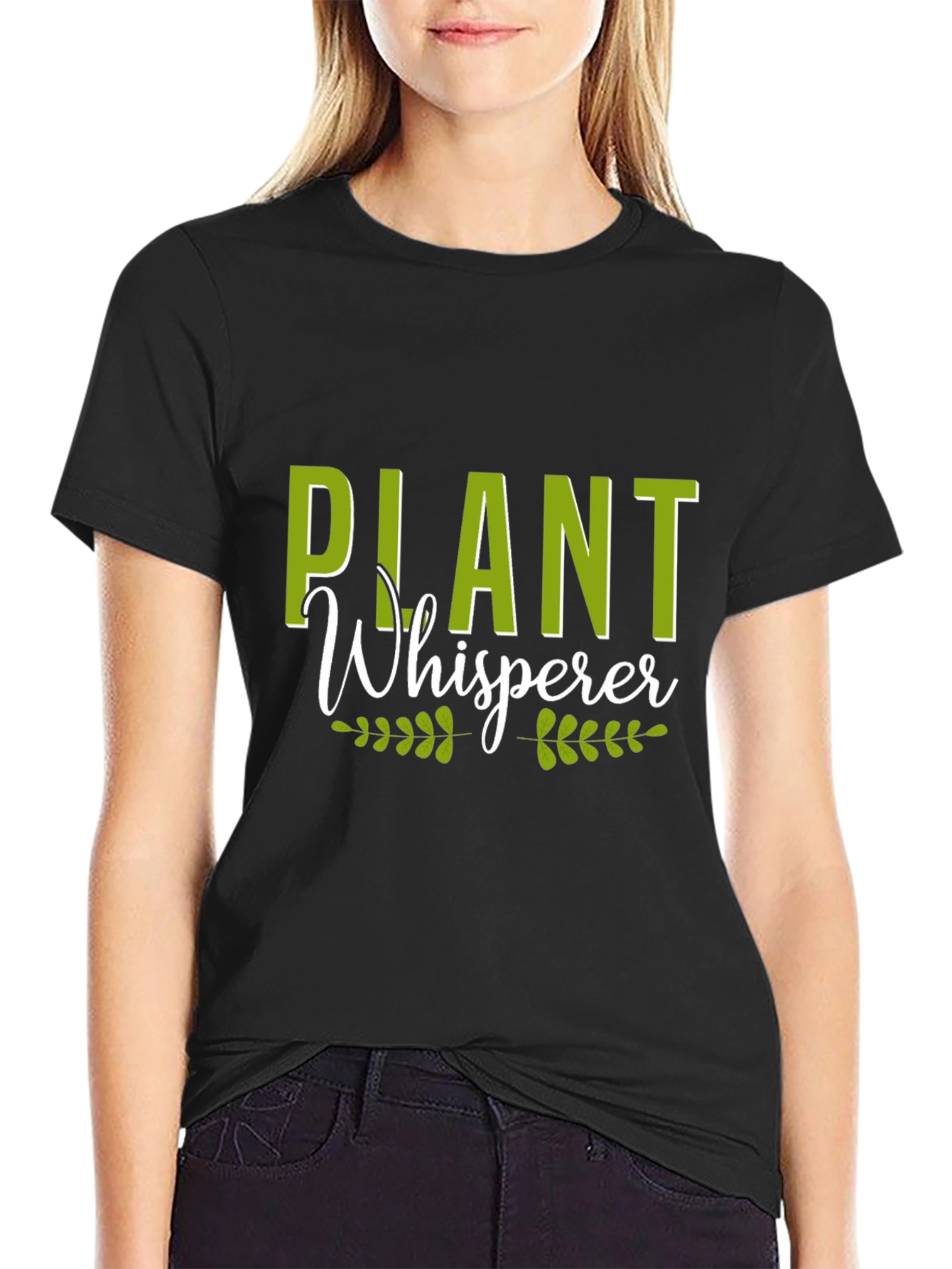 Plant Whisperer Graphic Tee - Black Cotton T-Shirt