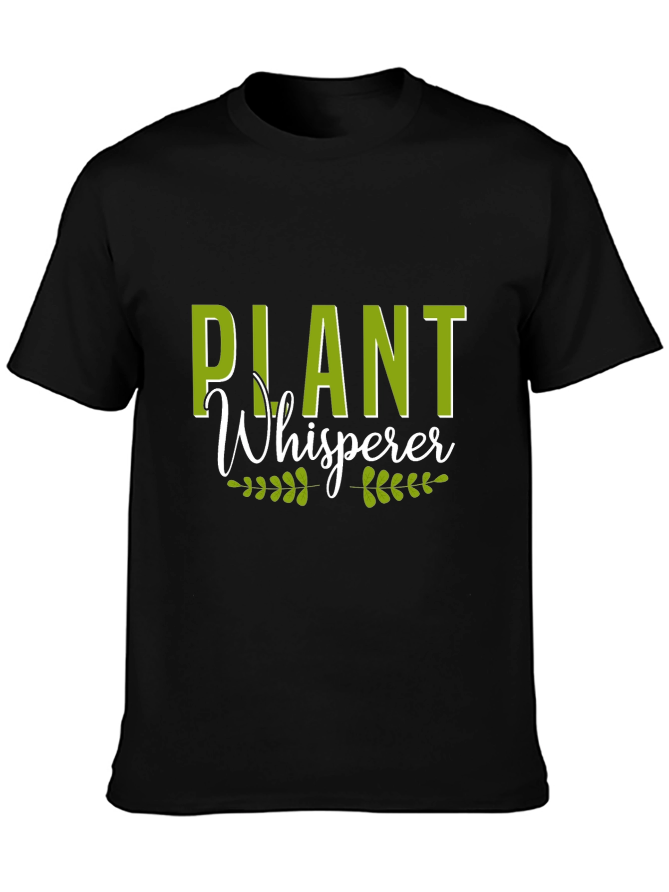 Plant Whisperer Graphic Tee - Black Cotton T-Shirt