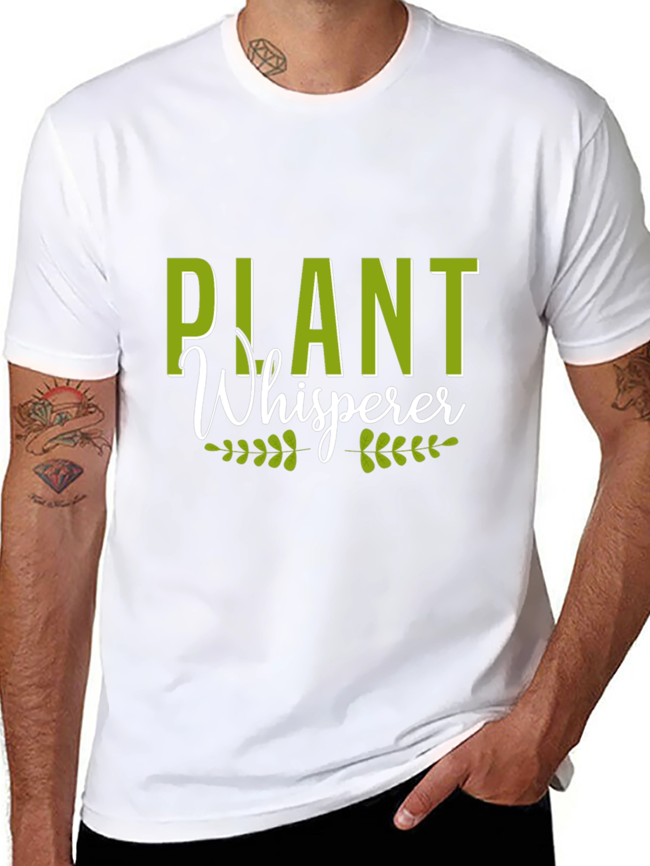 Plant Whisperer Graphic Tee - Black Cotton T-Shirt