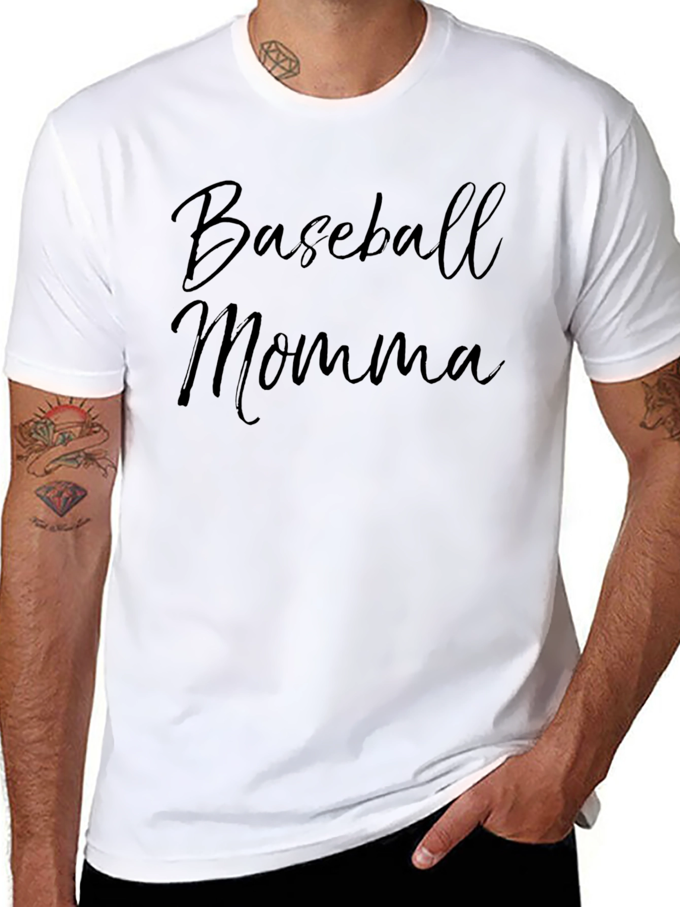 Baseball Momma Black T-Shirt