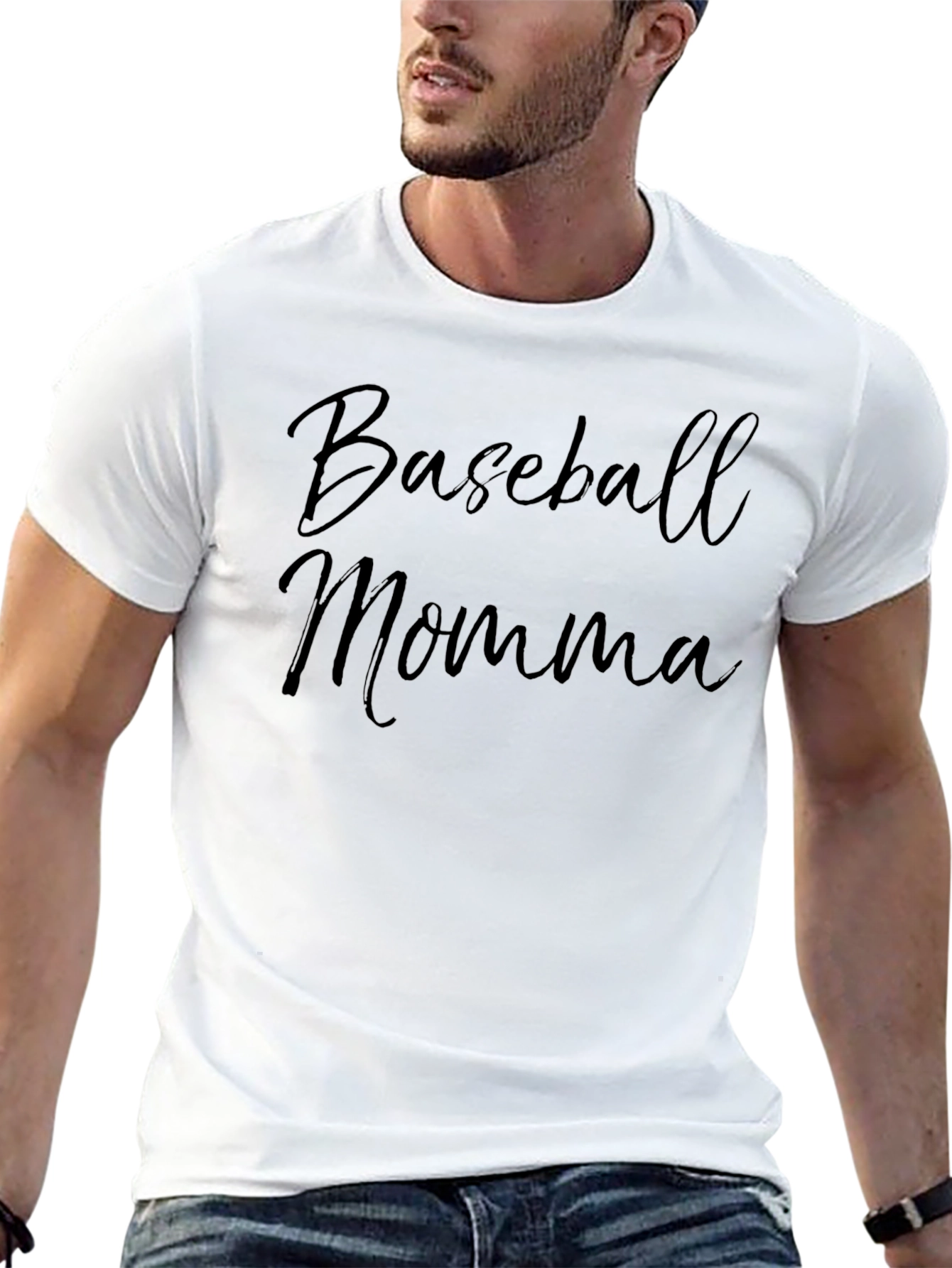 Baseball Momma Black T-Shirt