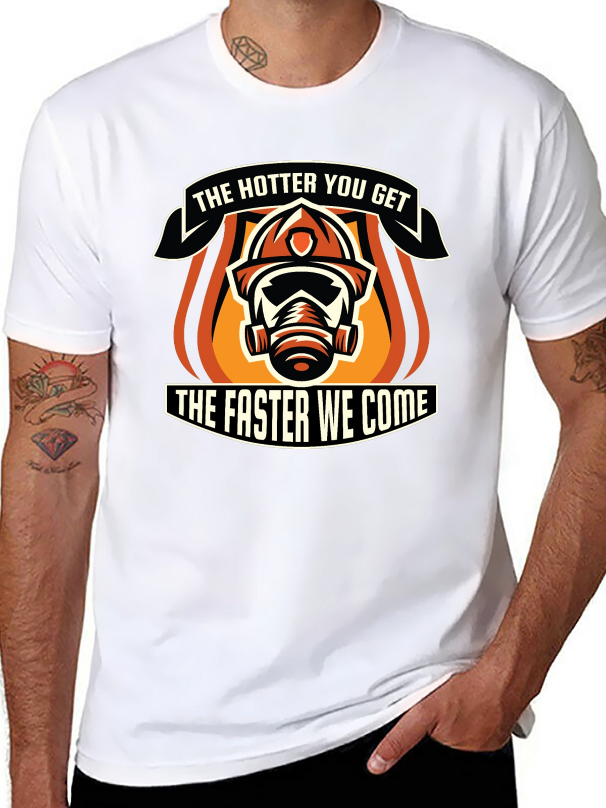 Hotter You Get Firefighter Graphic T-Shirt