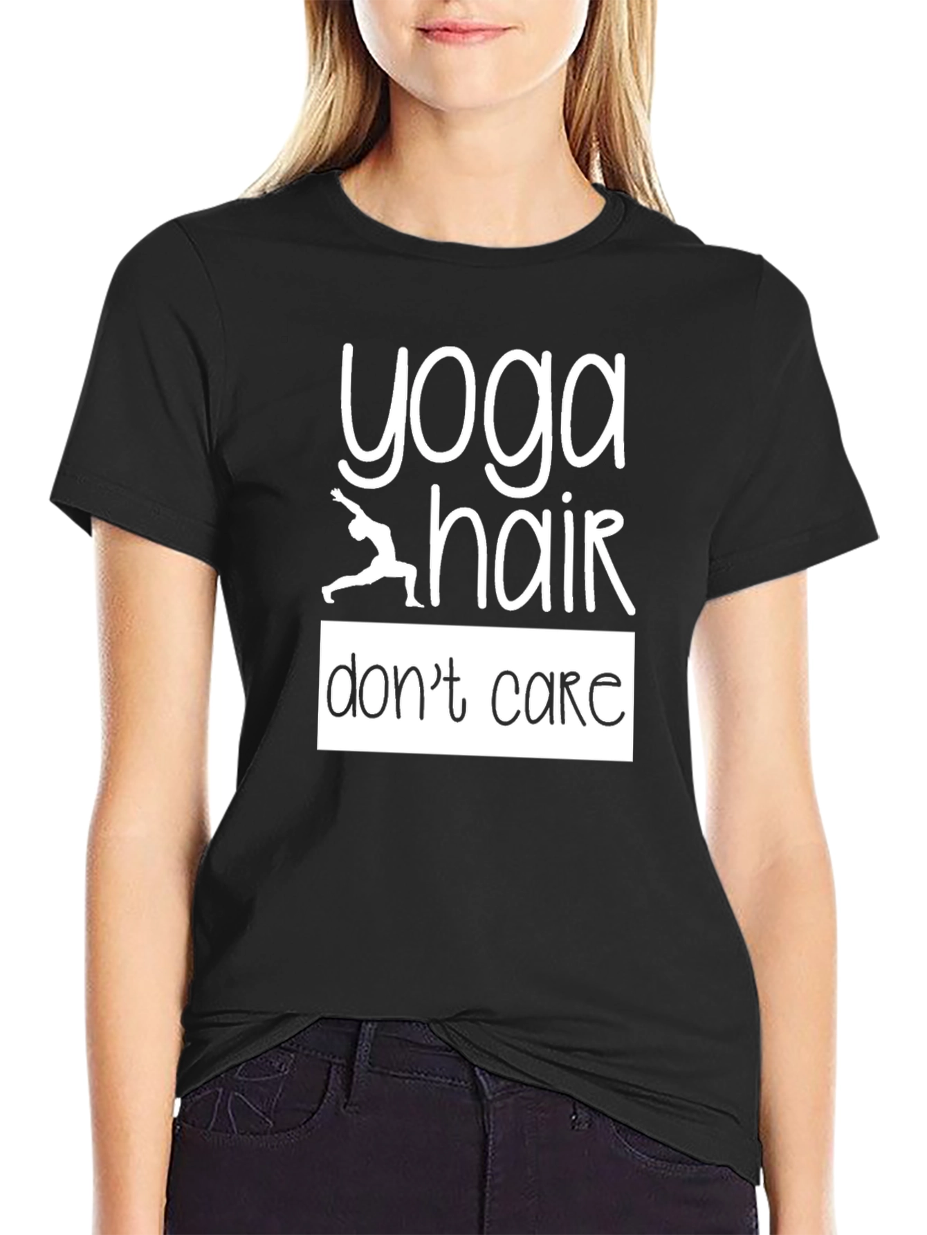Yoga Hair Dont Care Graphic T-Shirt