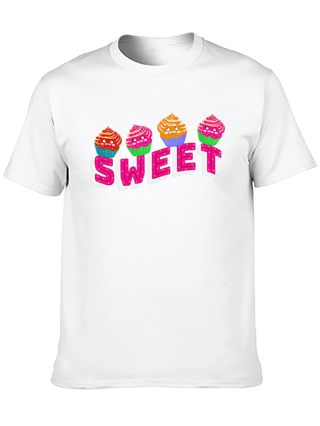 Sweet Cupcake Graphic T-Shirt - Black