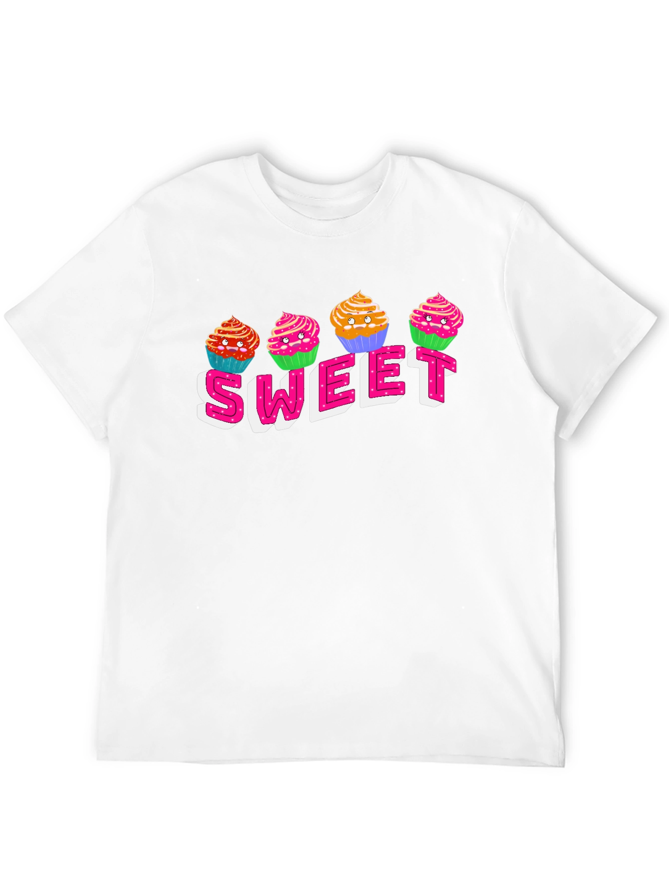 Sweet Cupcake Graphic T-Shirt - Black