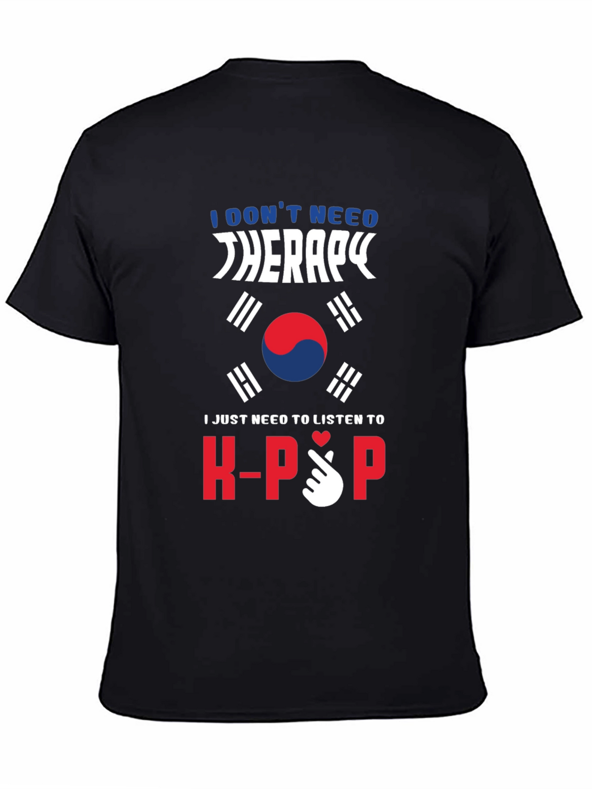 K-Pop Therapy T-Shirt South Korean Flag Design