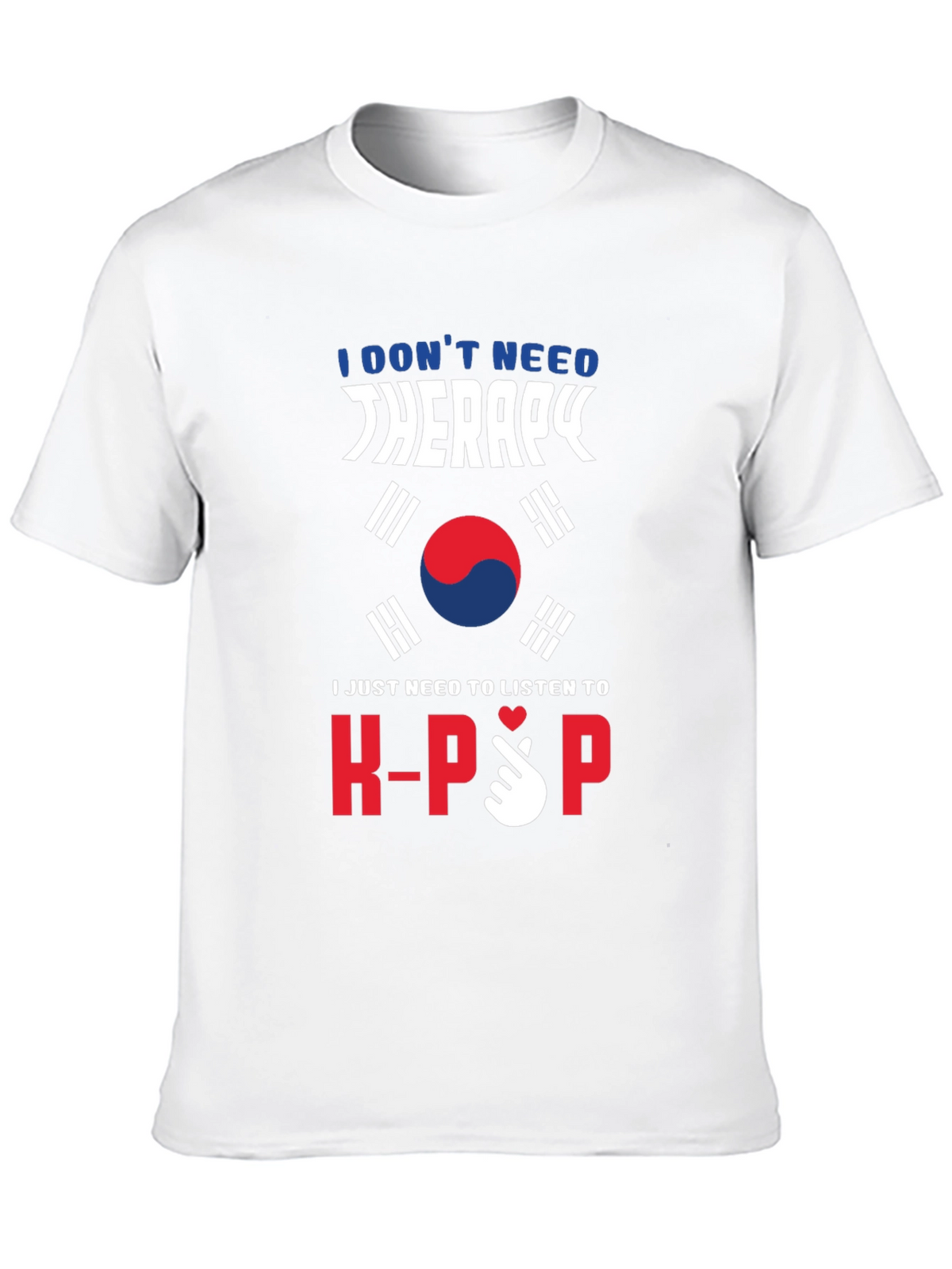 K-Pop Therapy T-Shirt South Korean Flag Design