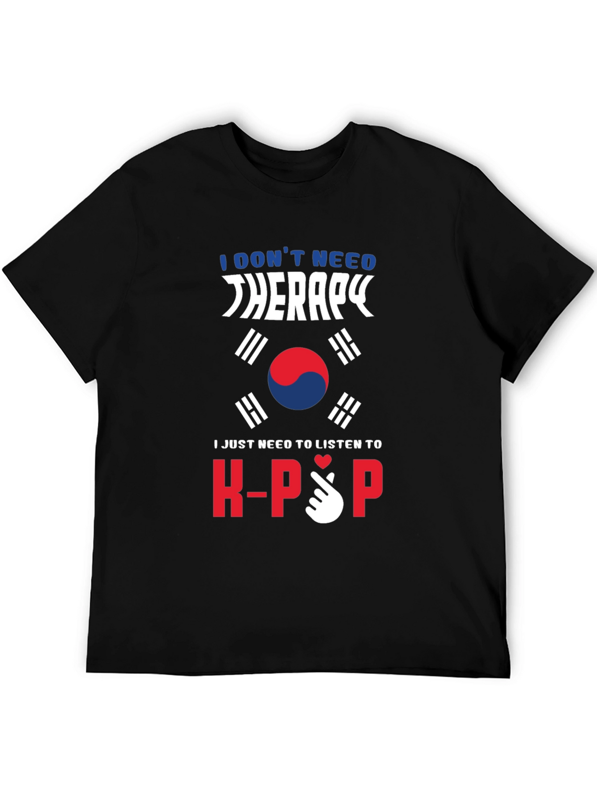 K-Pop Therapy T-Shirt South Korean Flag Design