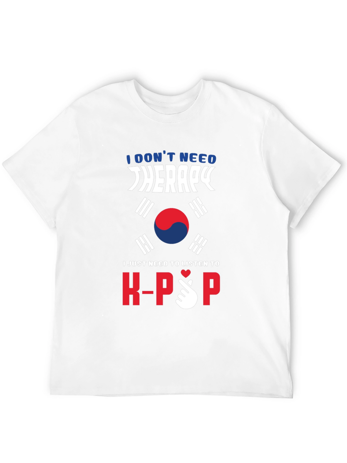 K-Pop Therapy T-Shirt South Korean Flag Design