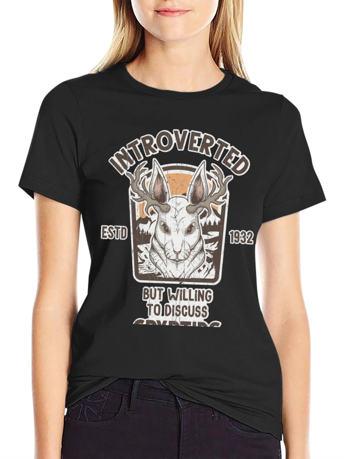 Introverted But Willing to Discuss Jackalope T-Shirt
