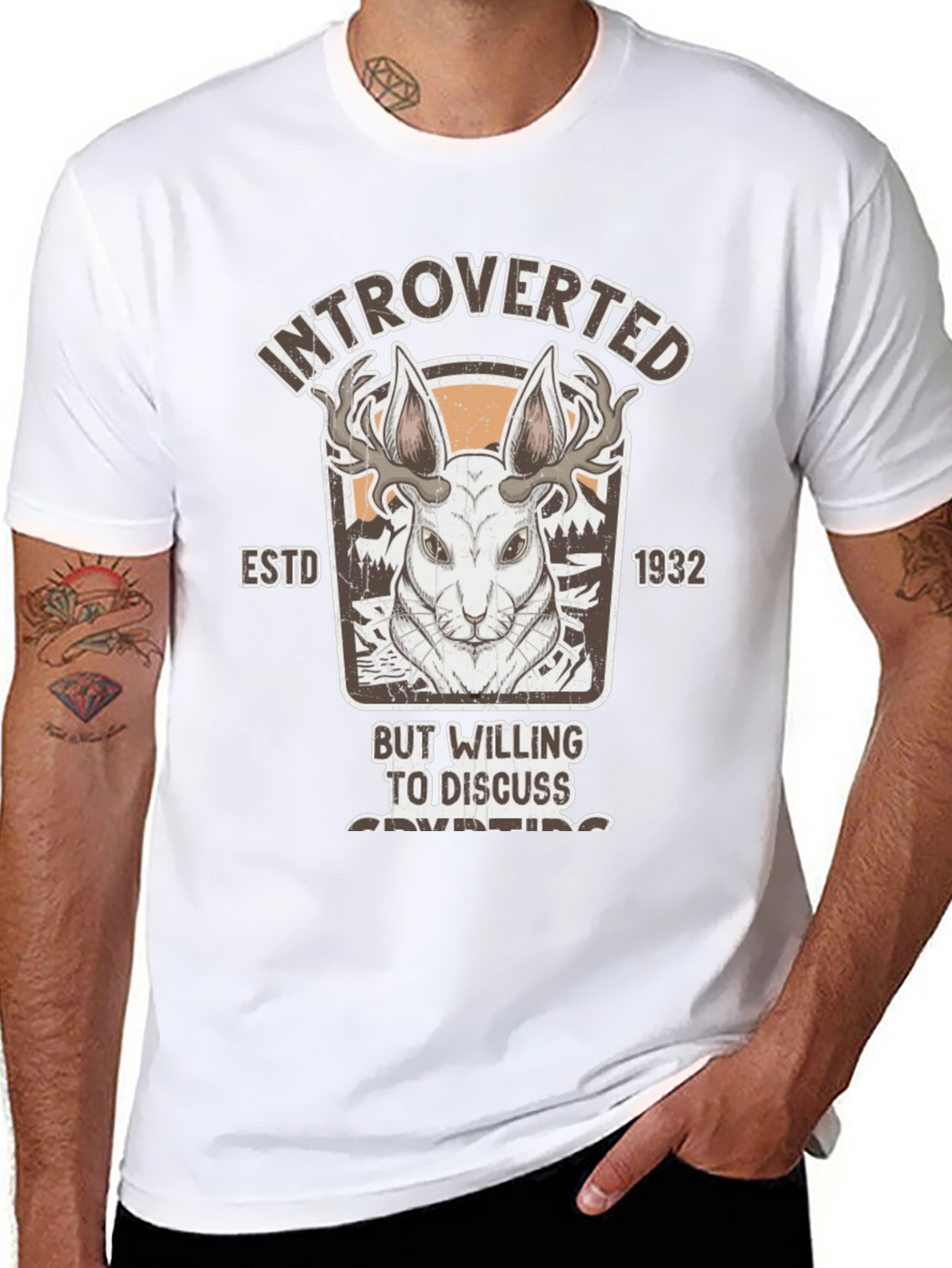 Introverted But Willing to Discuss Jackalope T-Shirt