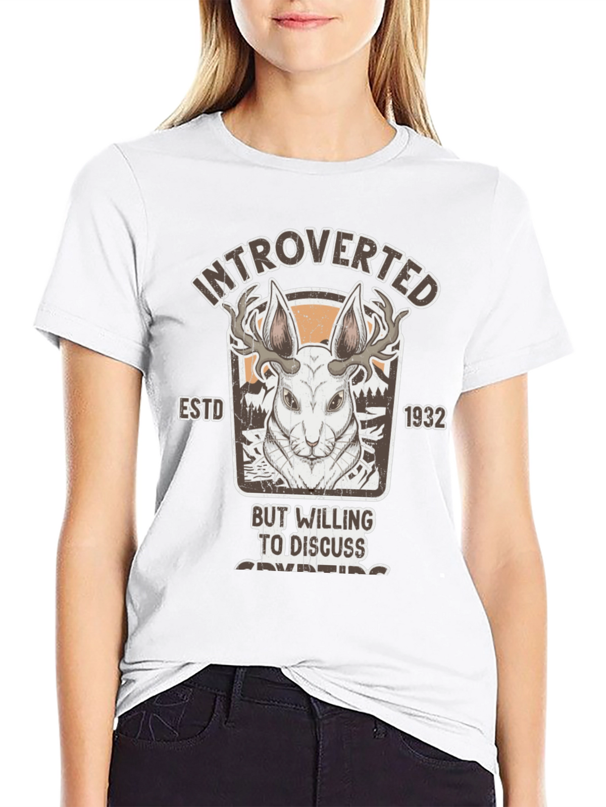Introverted But Willing to Discuss Jackalope T-Shirt