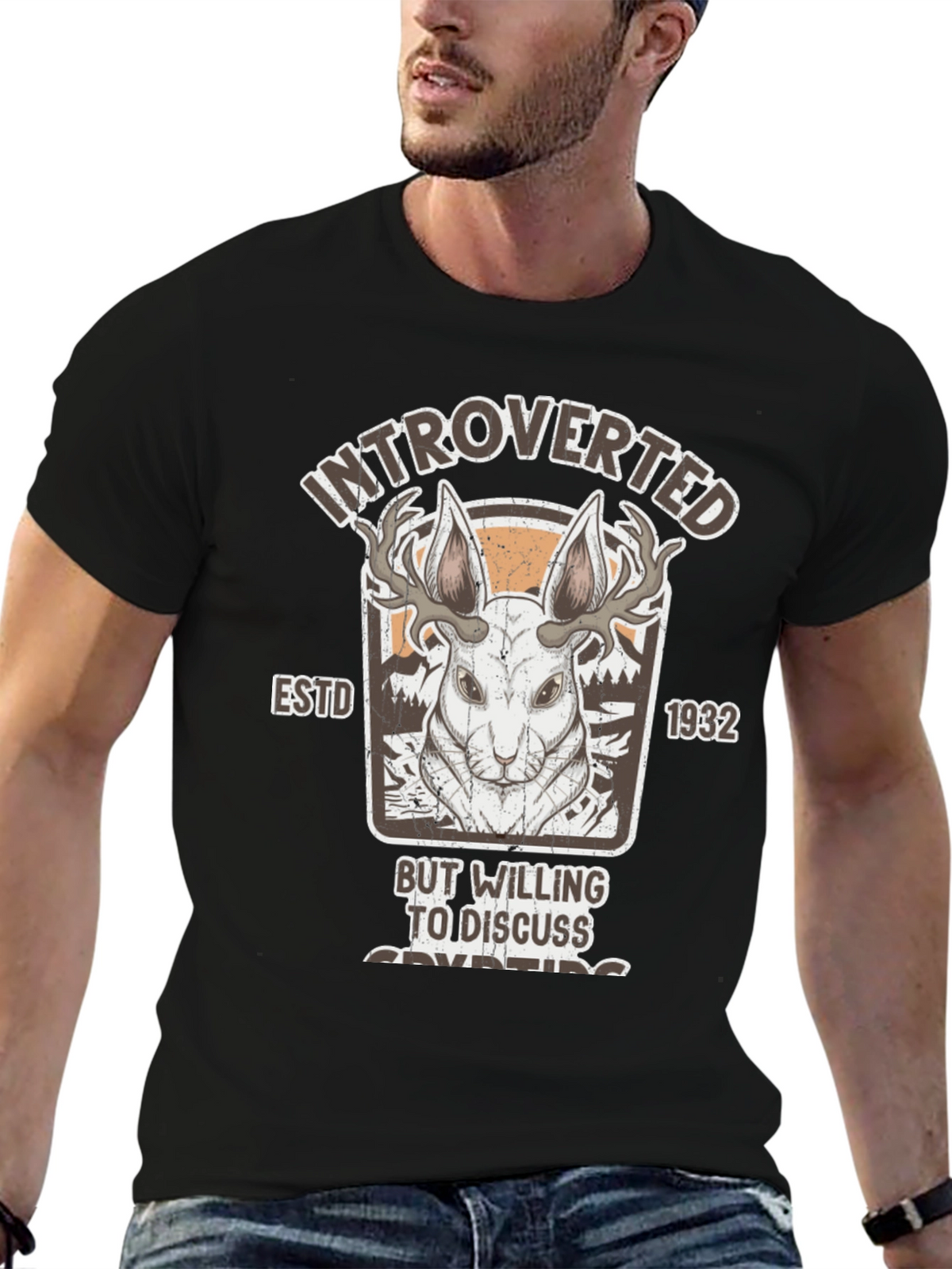 Introverted But Willing to Discuss Jackalope T-Shirt