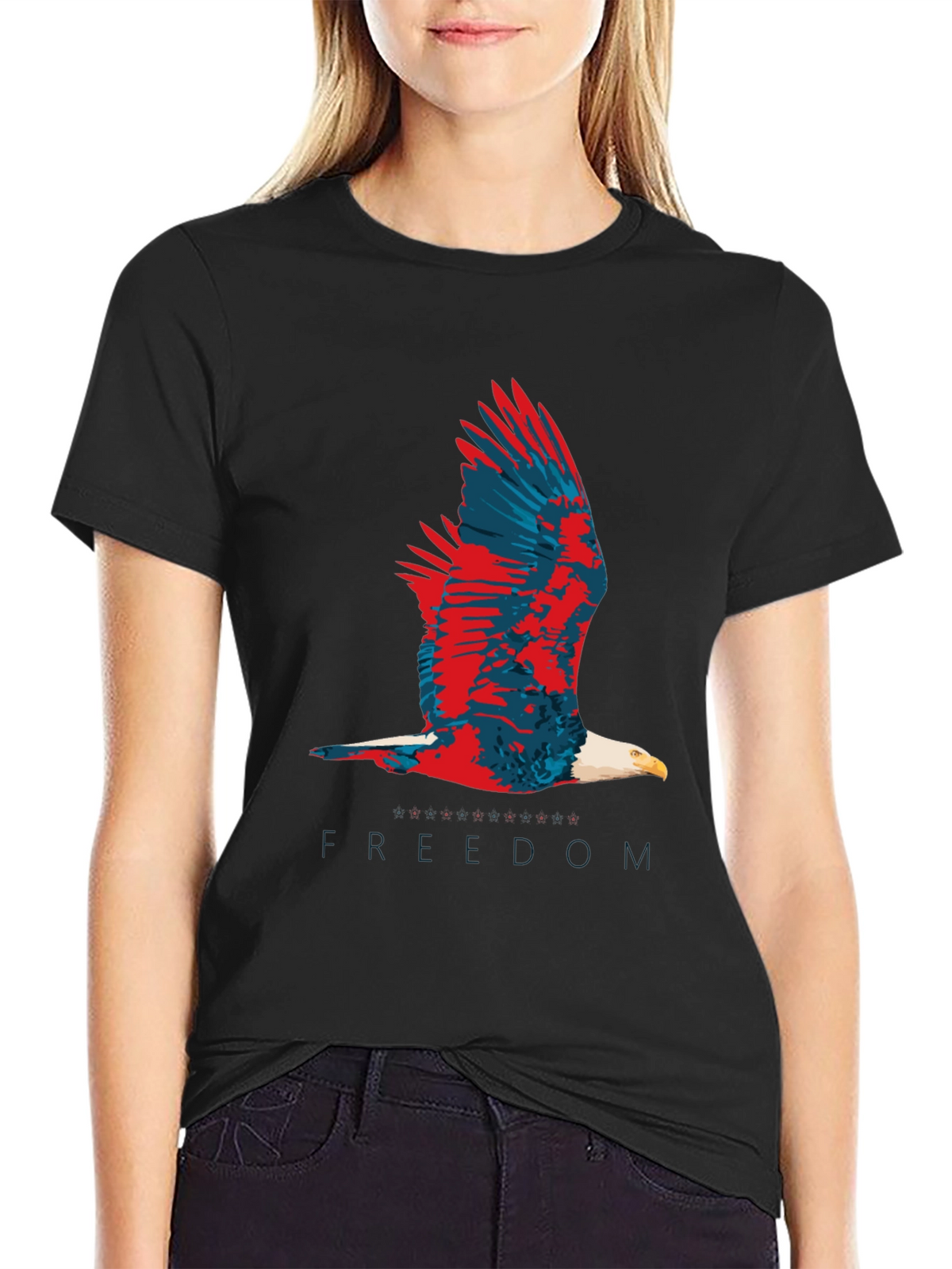 Freedom Eagle Graphic Tee - Patriotic Design