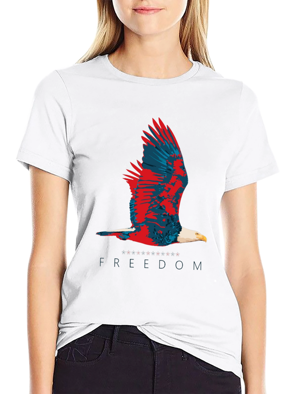 Freedom Eagle Graphic Tee - Patriotic Design