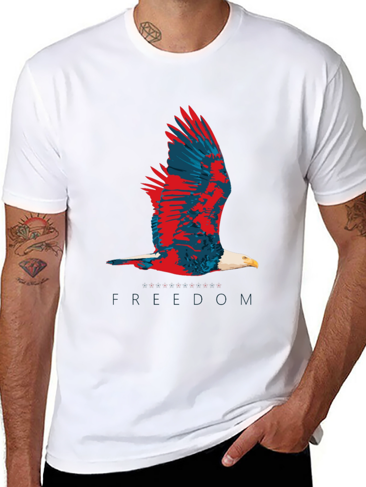 Freedom Eagle Graphic Tee - Patriotic Design