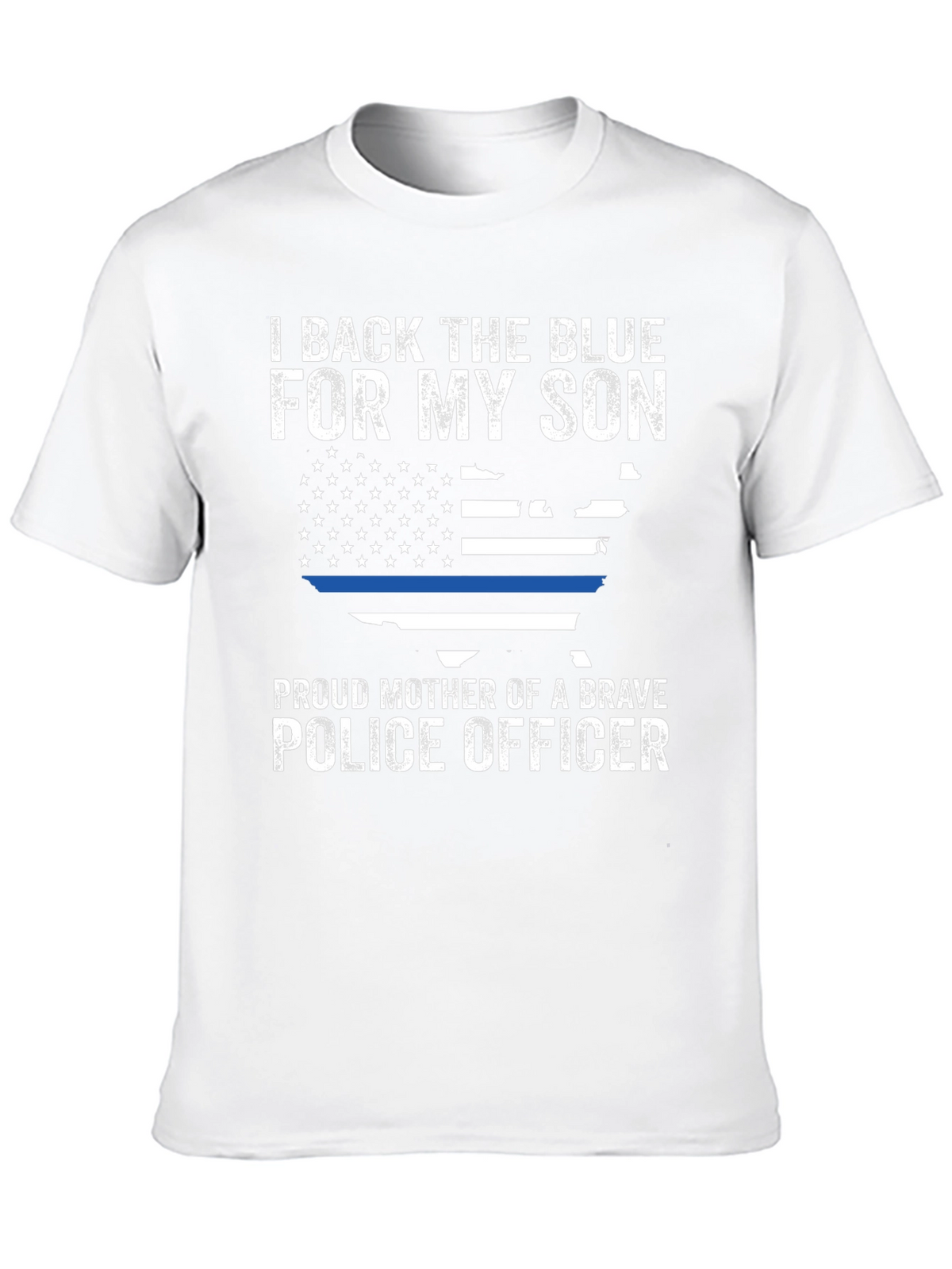 I Back the Blue Police Mother T-Shirt